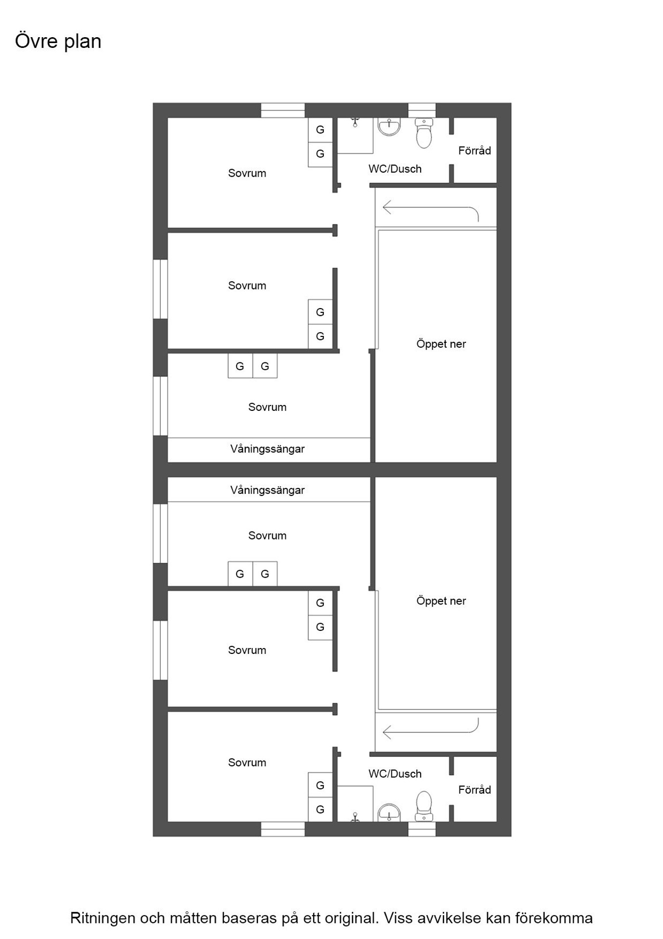 Planritning övre plan
