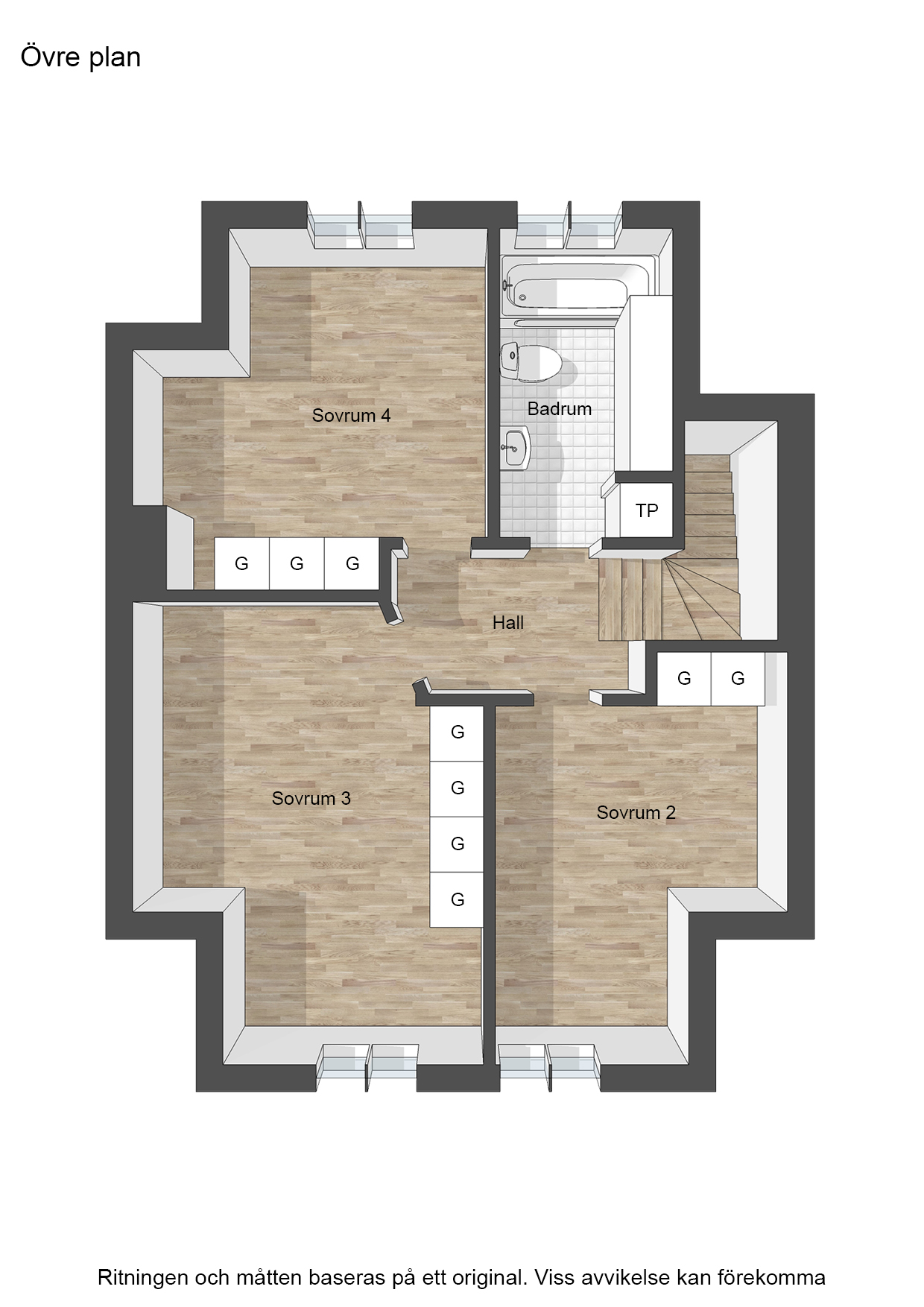 Planritning övre plan