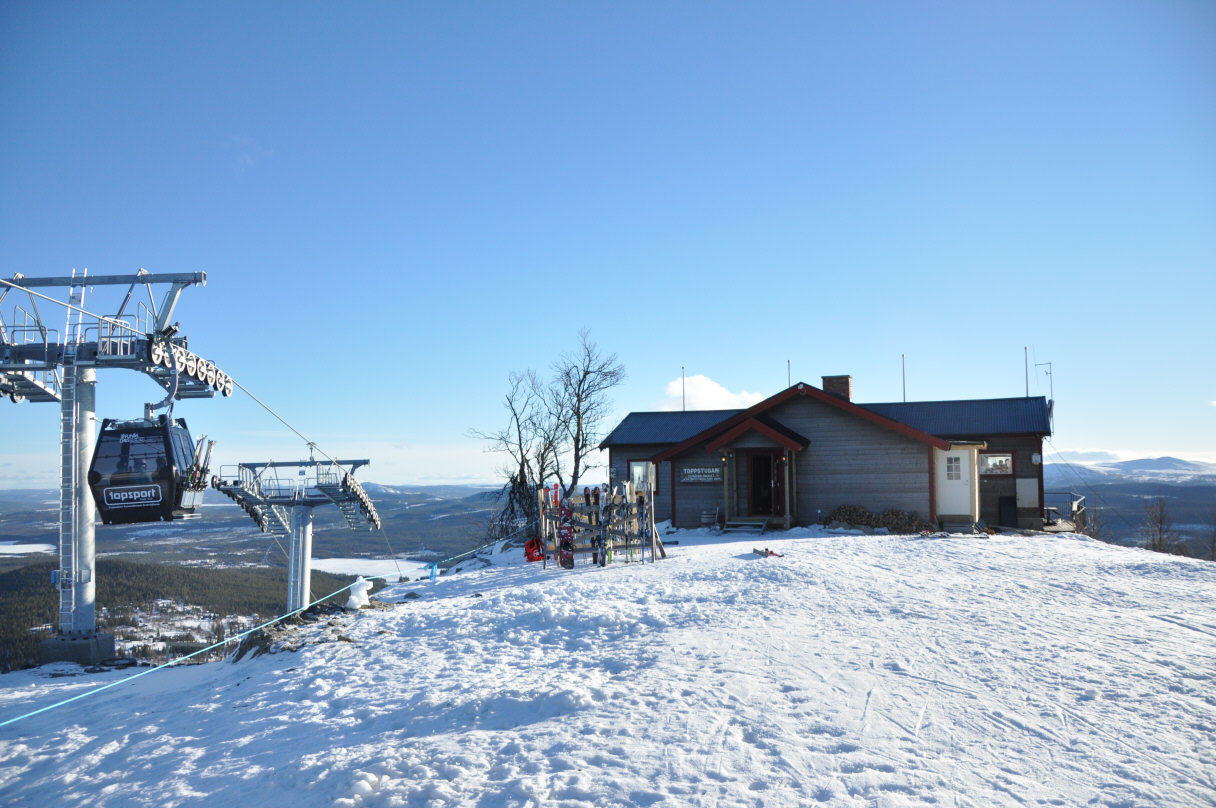 Toppstugan på Funäsdalsberget med god lunch och fika