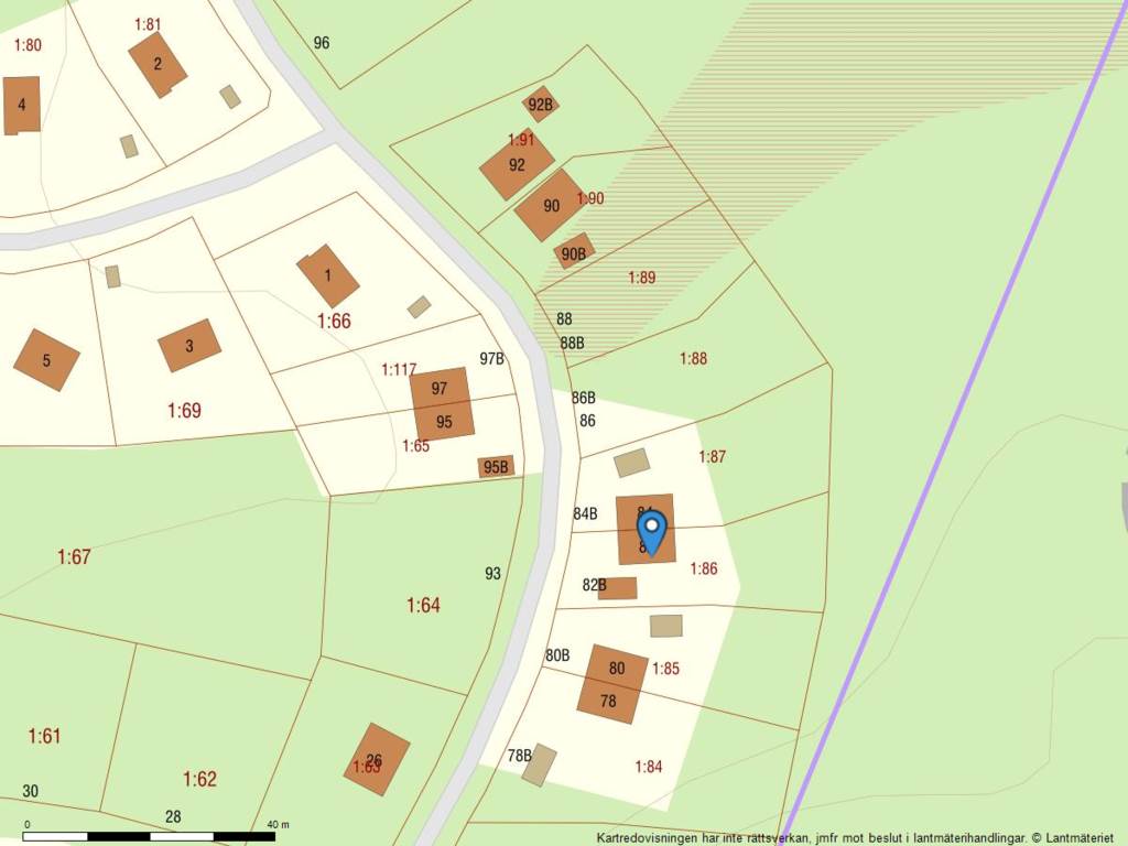 Lågupplöst Fastighetskarta