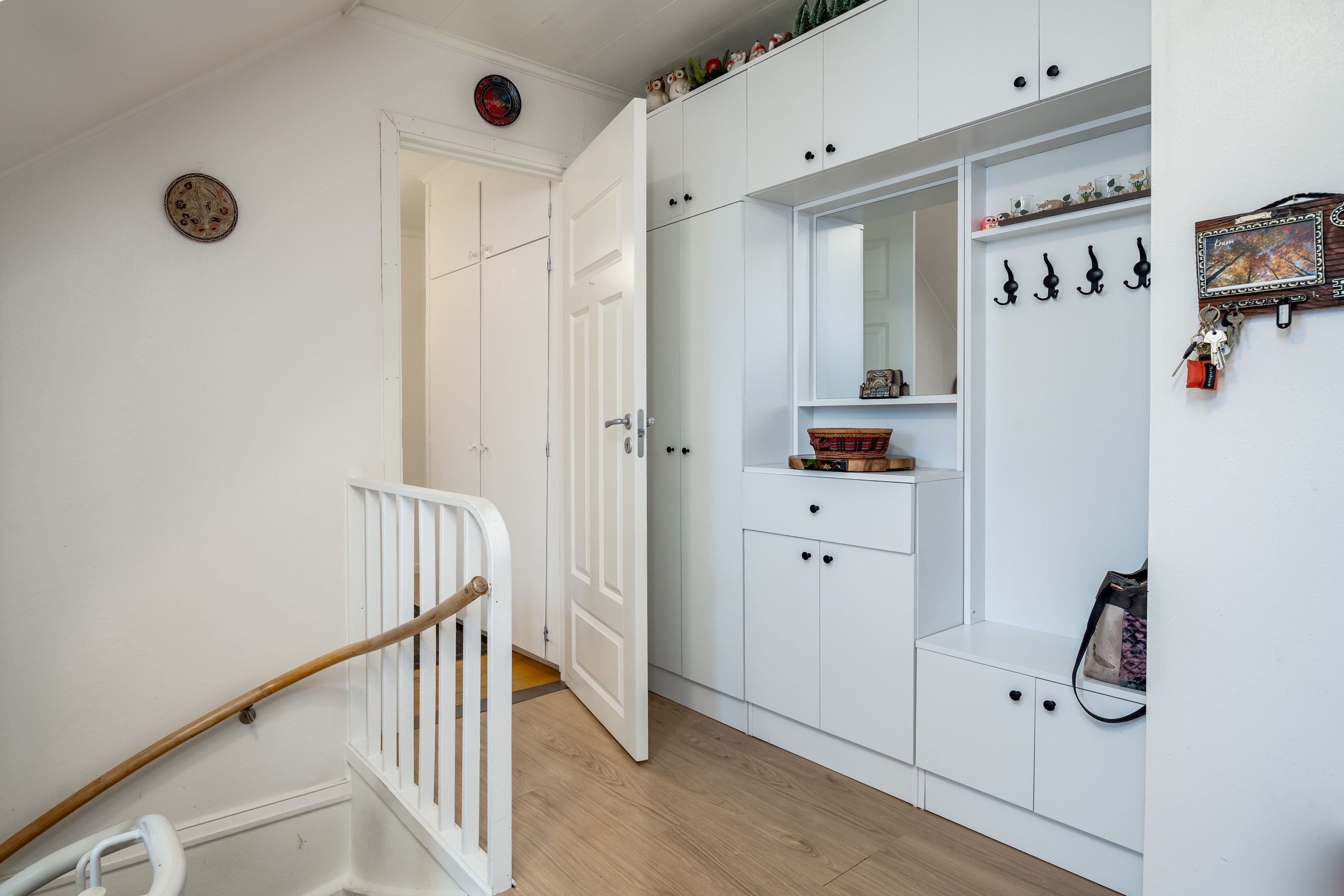 Utrymme mellanplan mot sovrum och vardagsrum