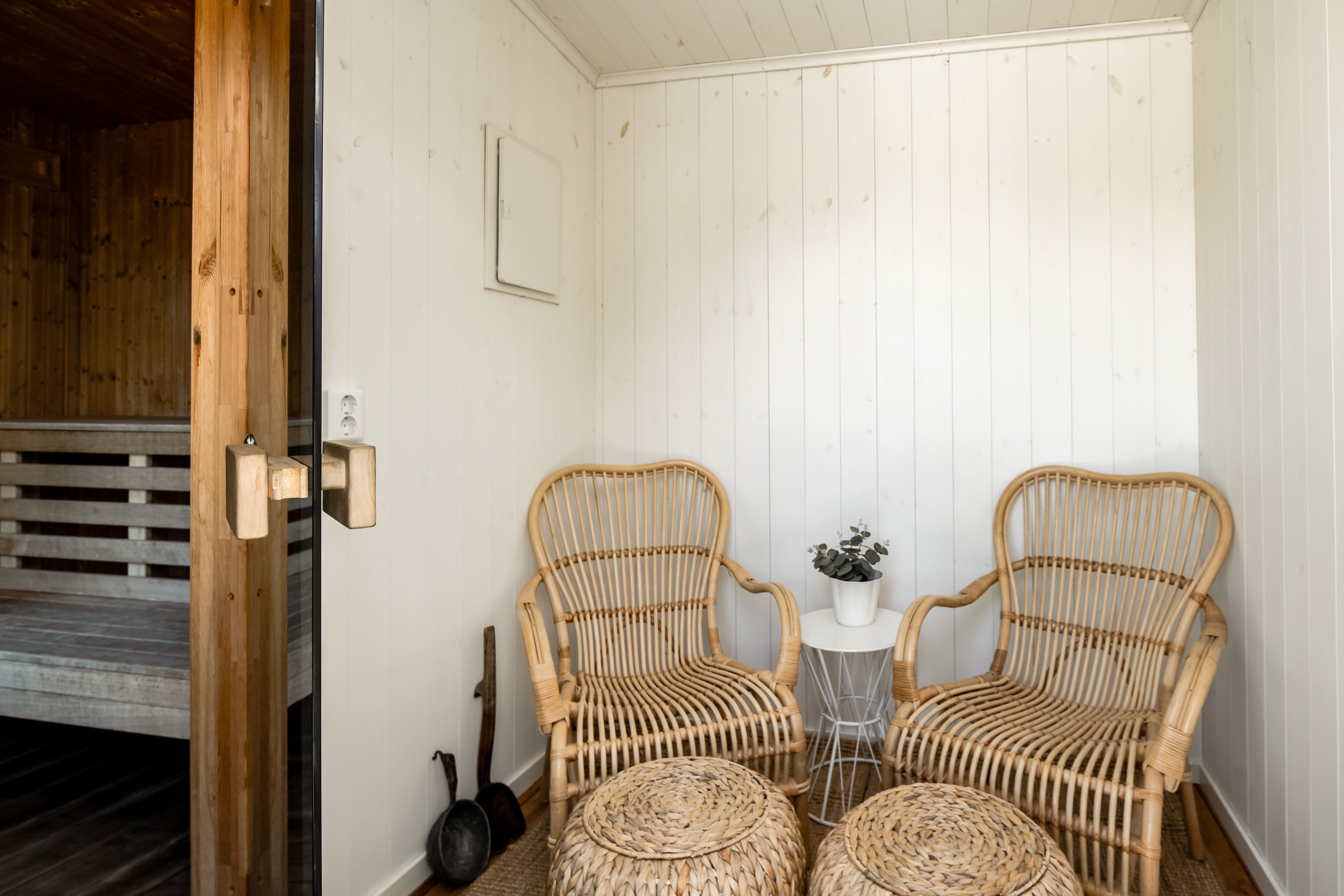 Relaxdel utanför bastun