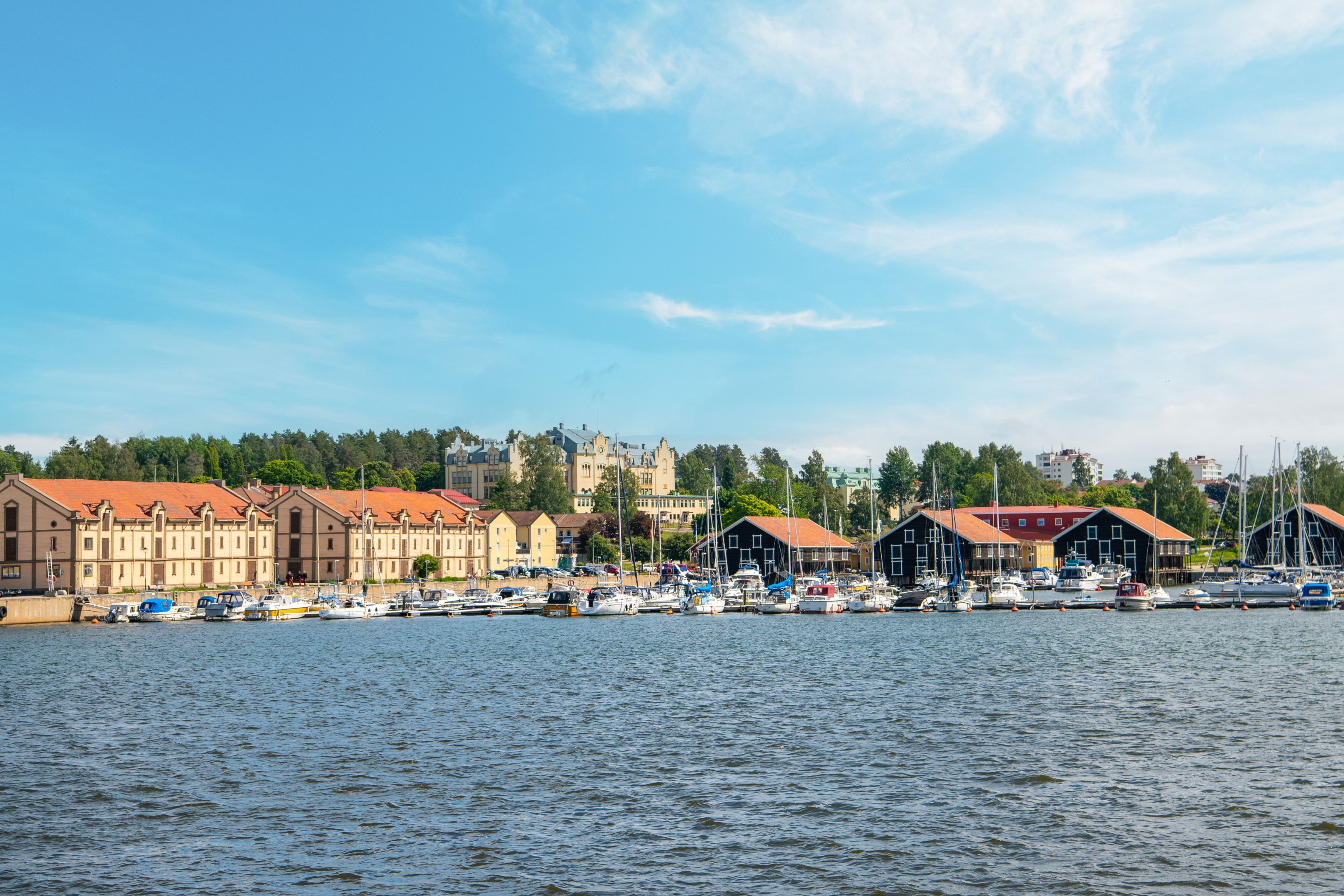 Utsikt mot Hudiksvall hamn