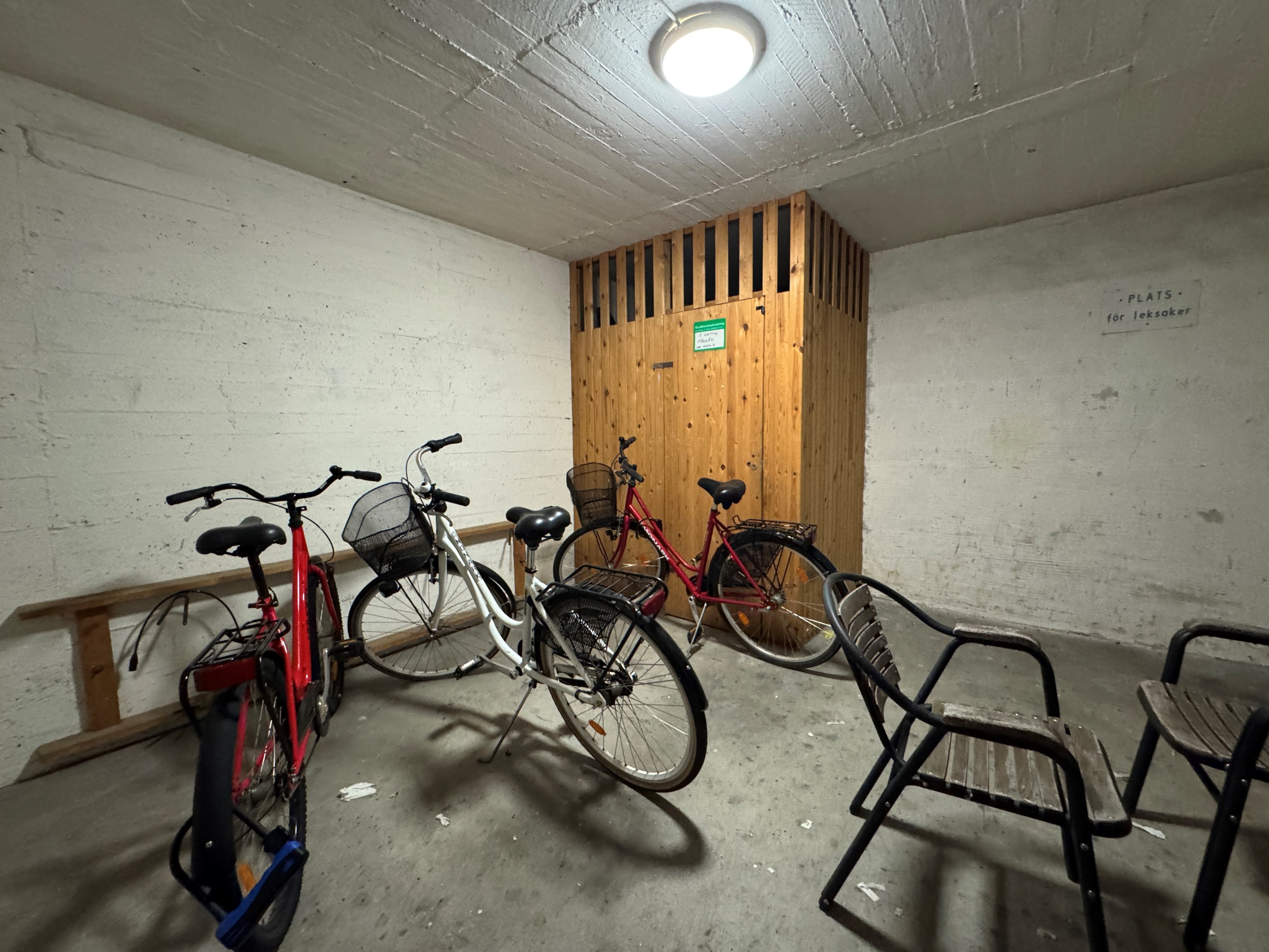 Cykelförråd i källaren