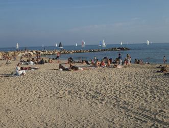 Stranden i Theoule Sur Mer