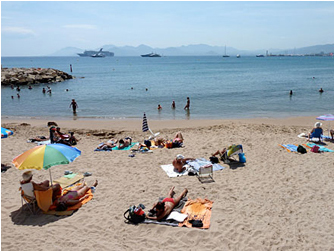 Stranden i Theoule Sur Mer