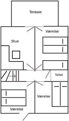 Planløsning 1. sal