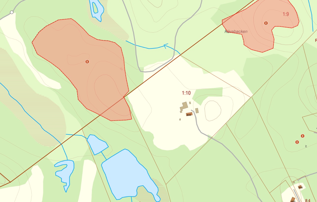 Kort med fornlämning