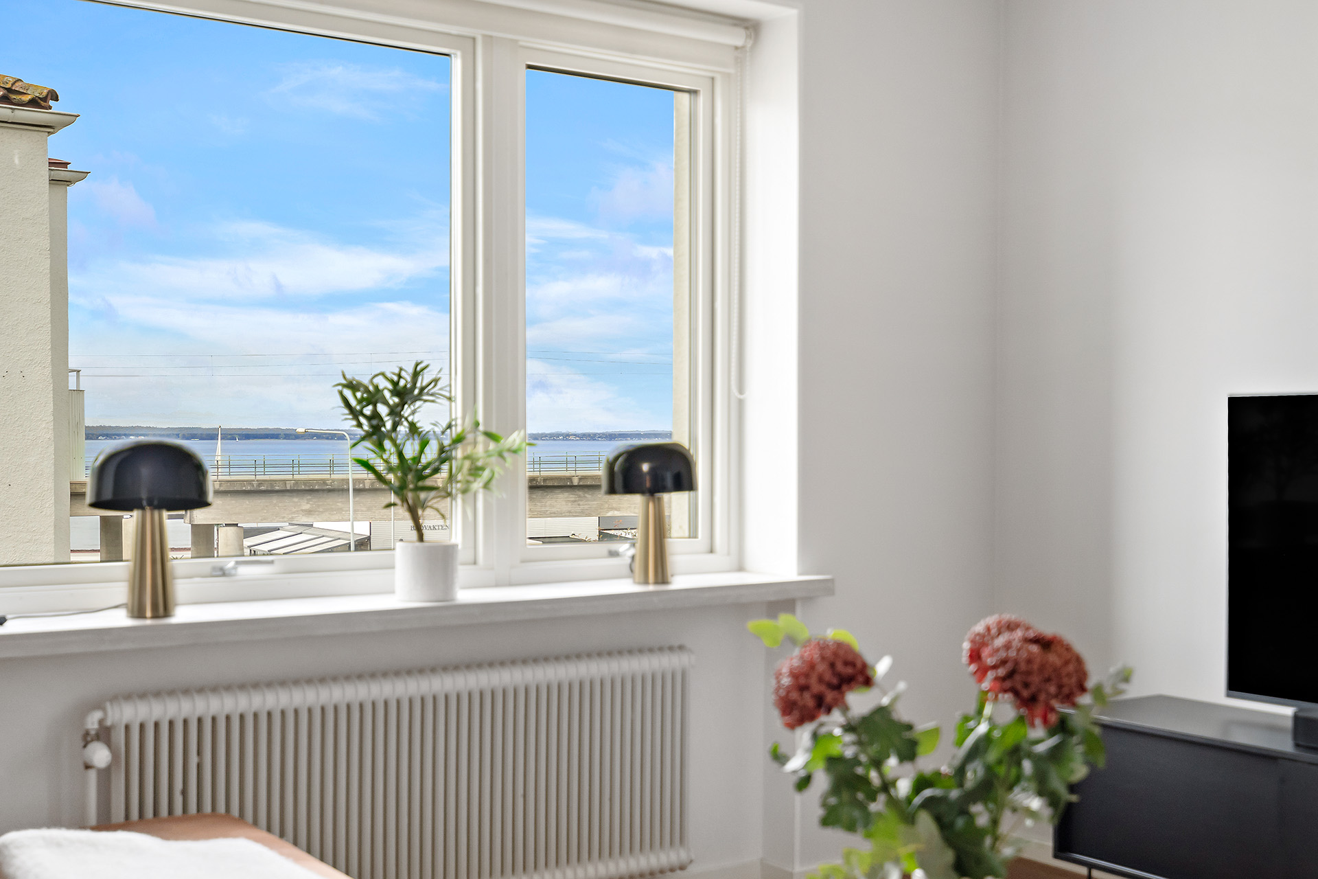 Härlig utsikt från vardagsrummet