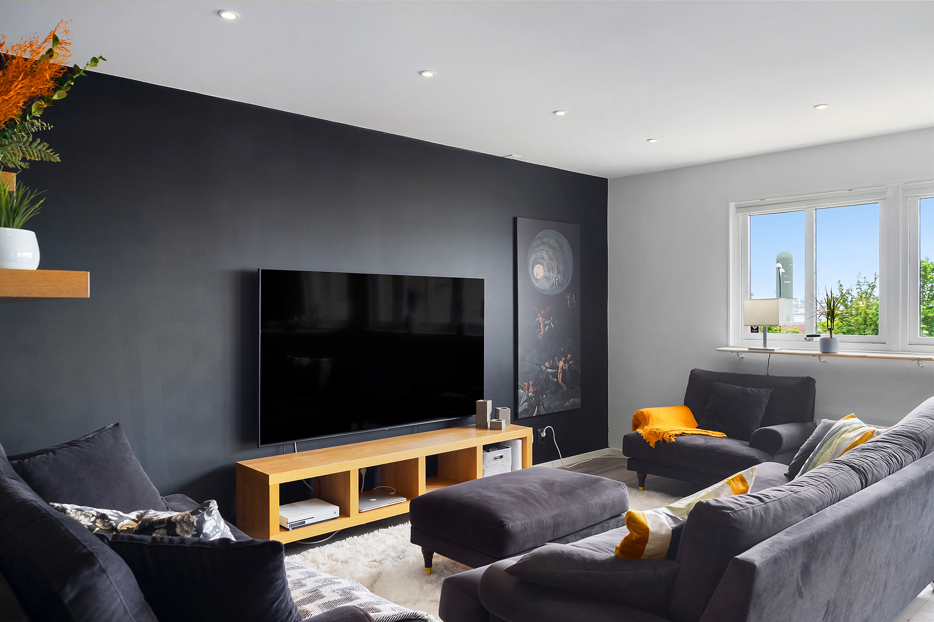 Härligt rum med mycket ljus