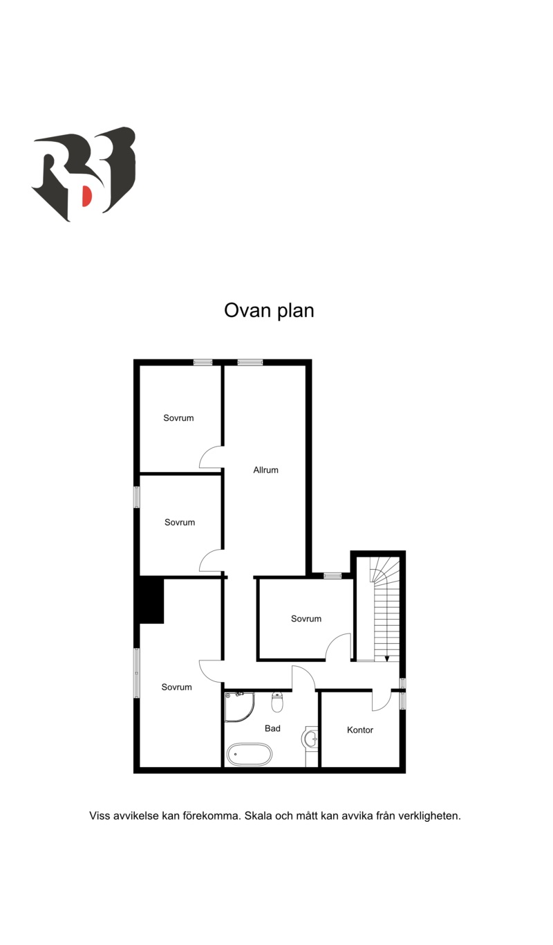 Planlösning Ovanvåning