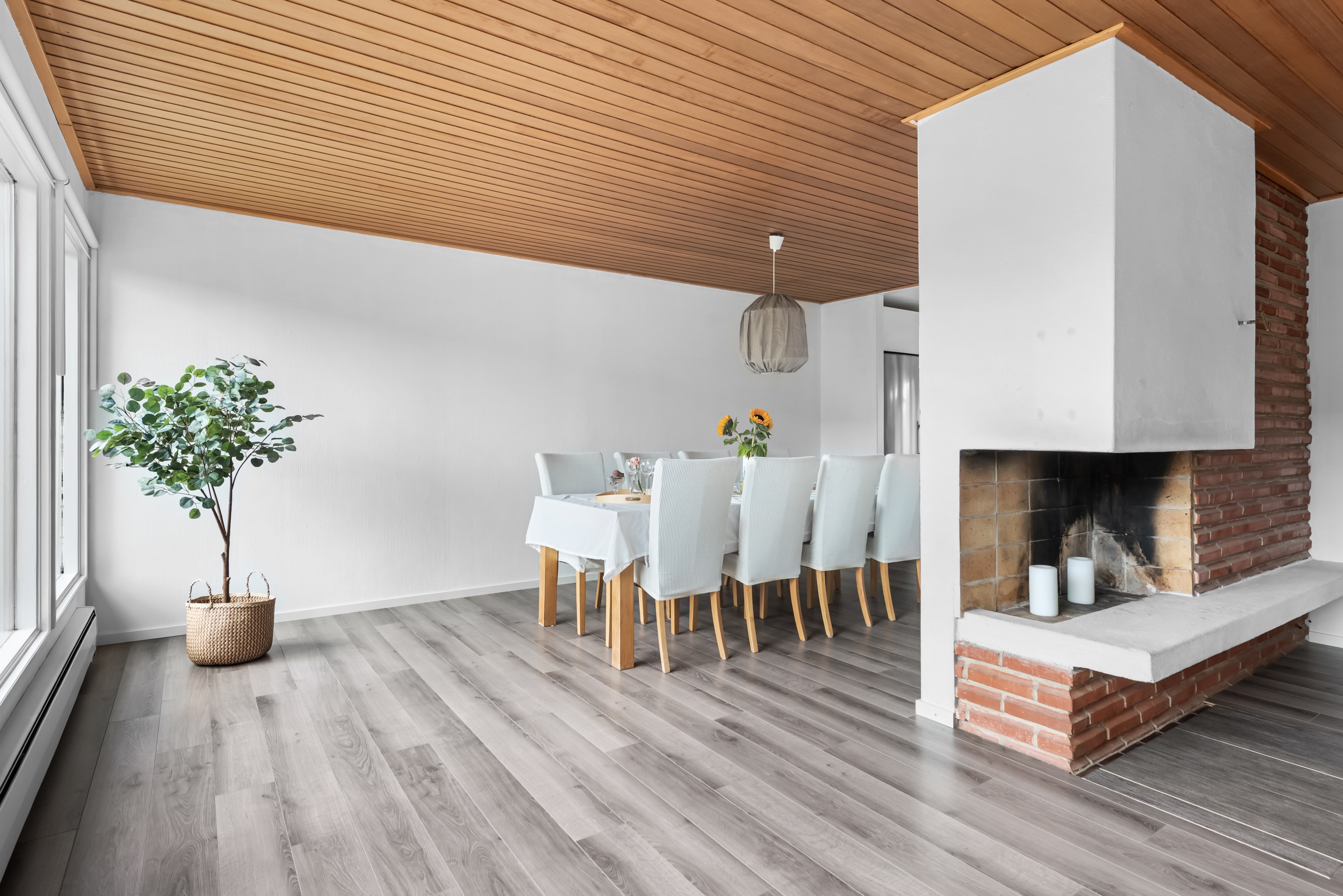 Möjlighet till egen matplats i vardagsrummet