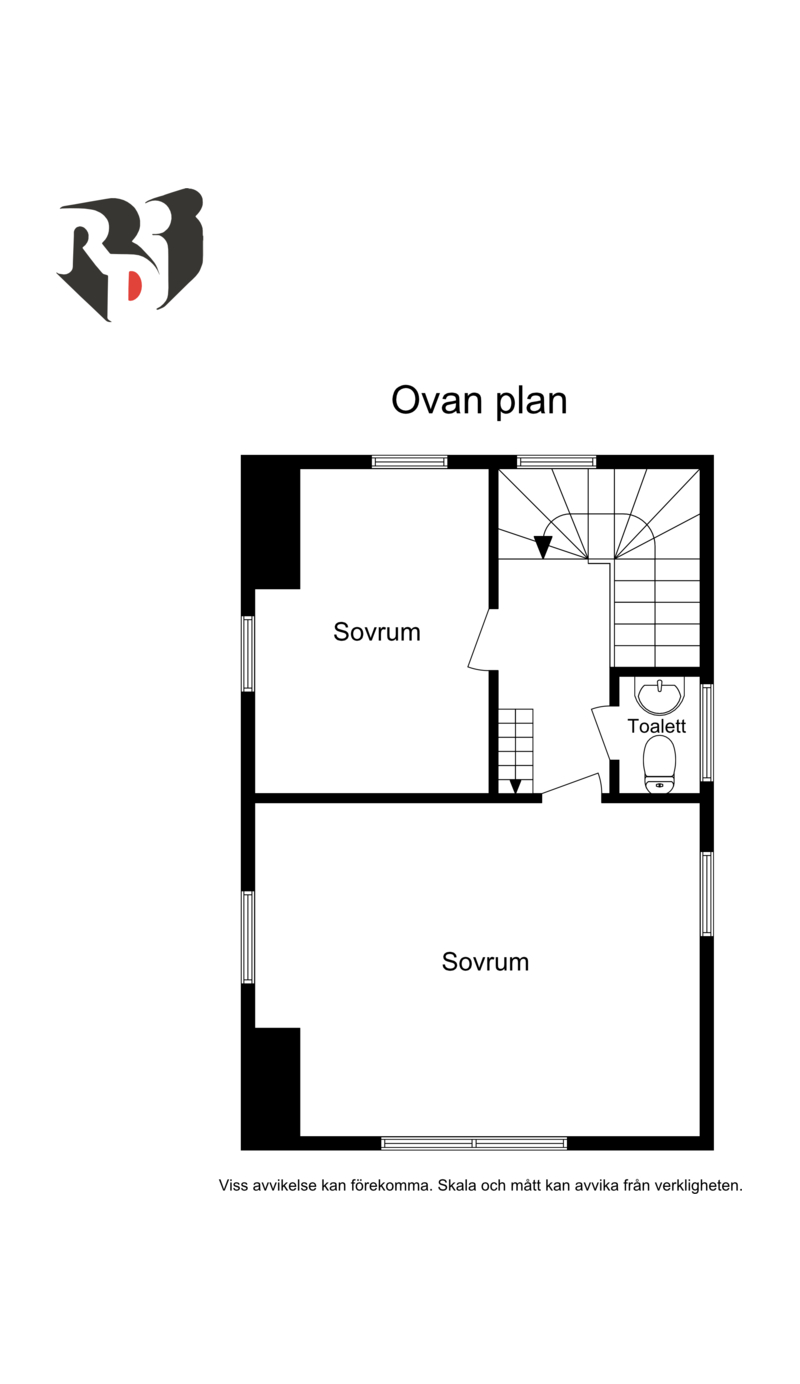 Planlösning ovanvåning
