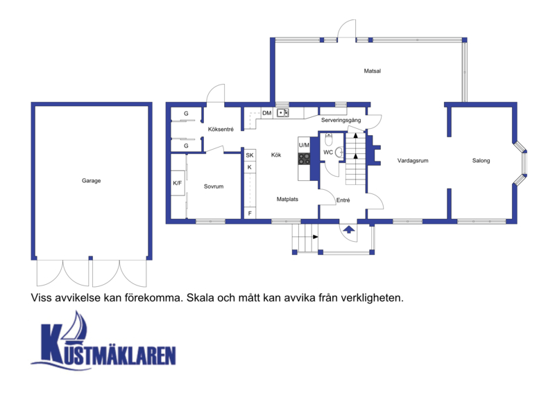 Planritning  - Entrévåning