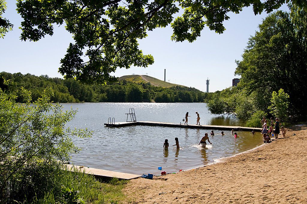 Sandstranden vid Sickla Strand