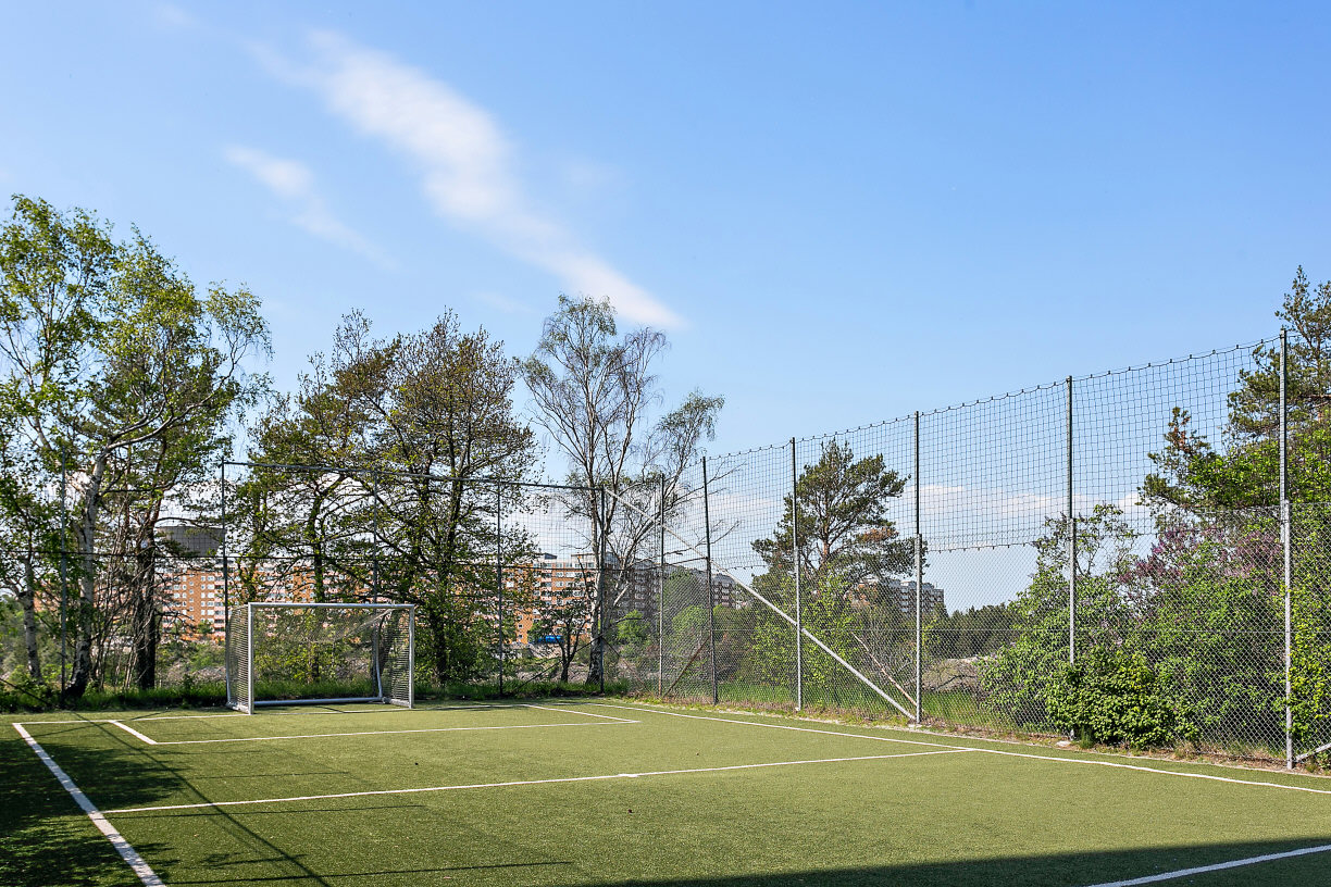 Fotbollsplan i området