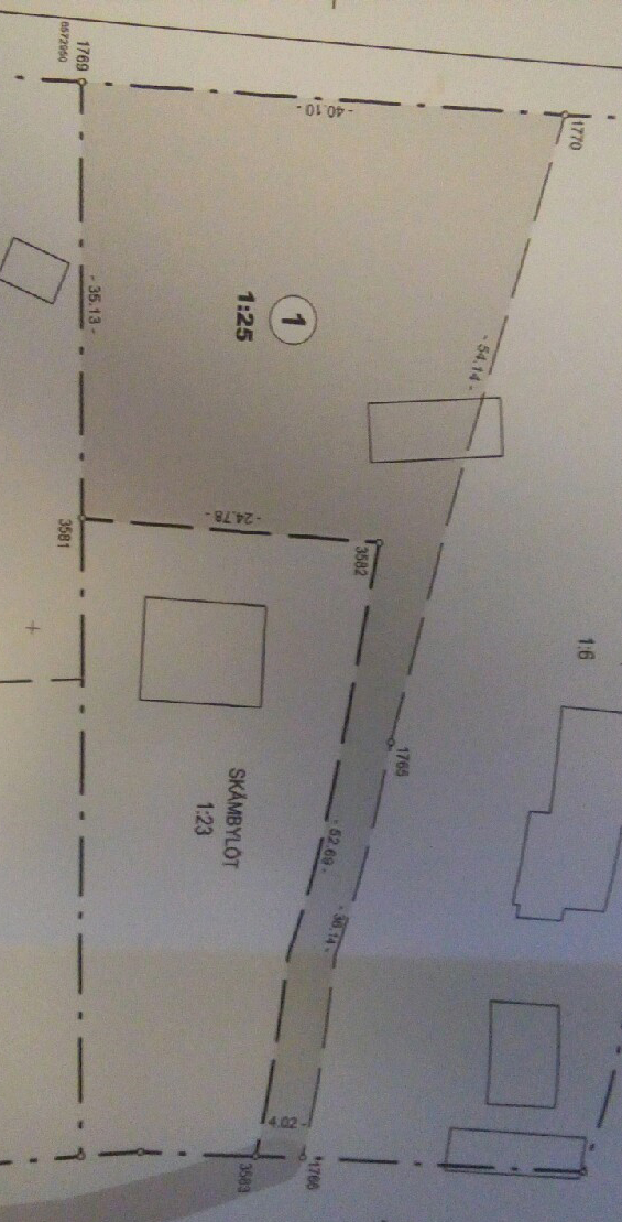 Tomtkarta gråmarkerad
