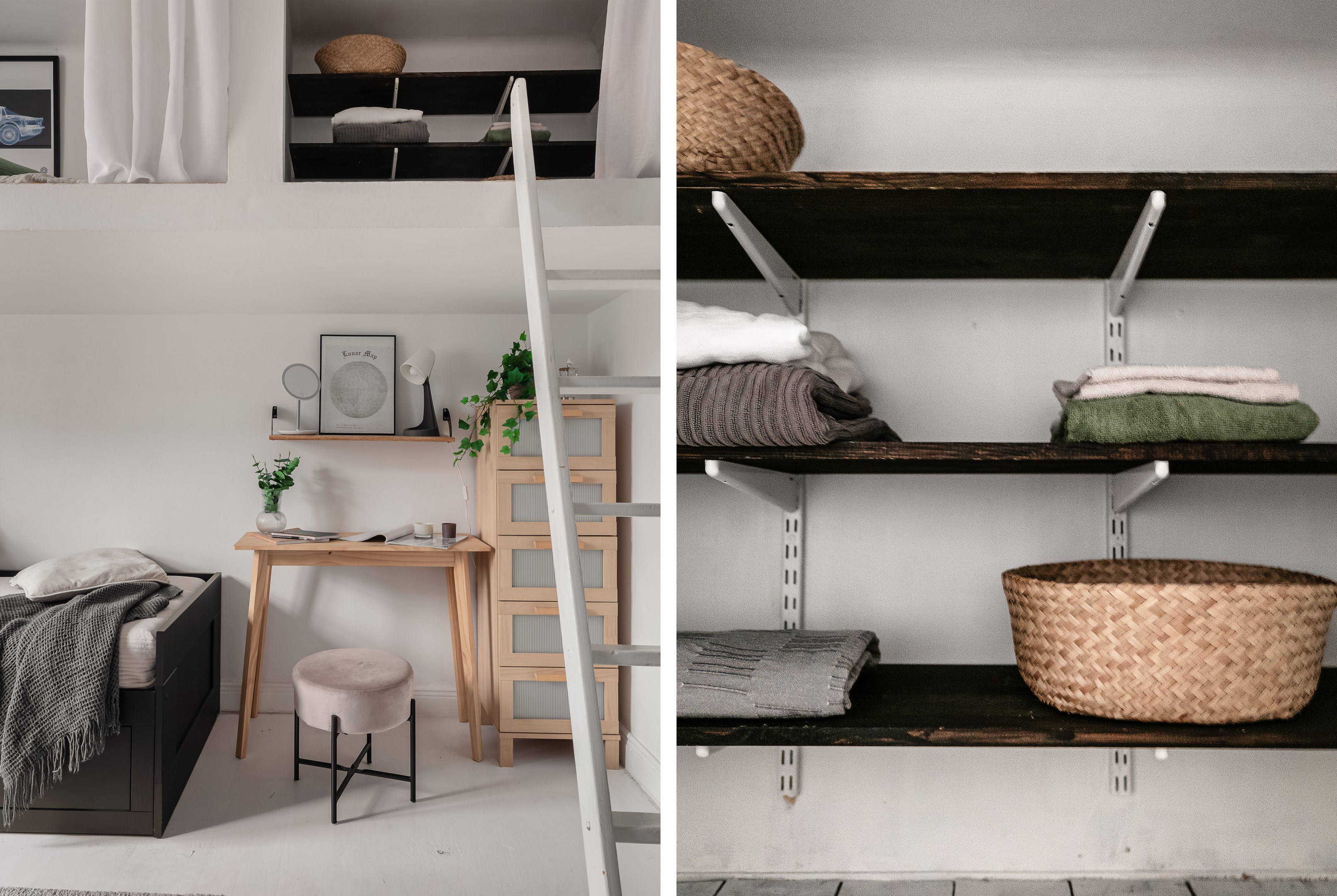Loft med bra förvaring