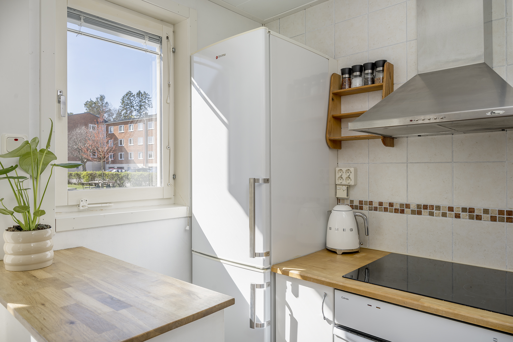 Arbetskök med fönster