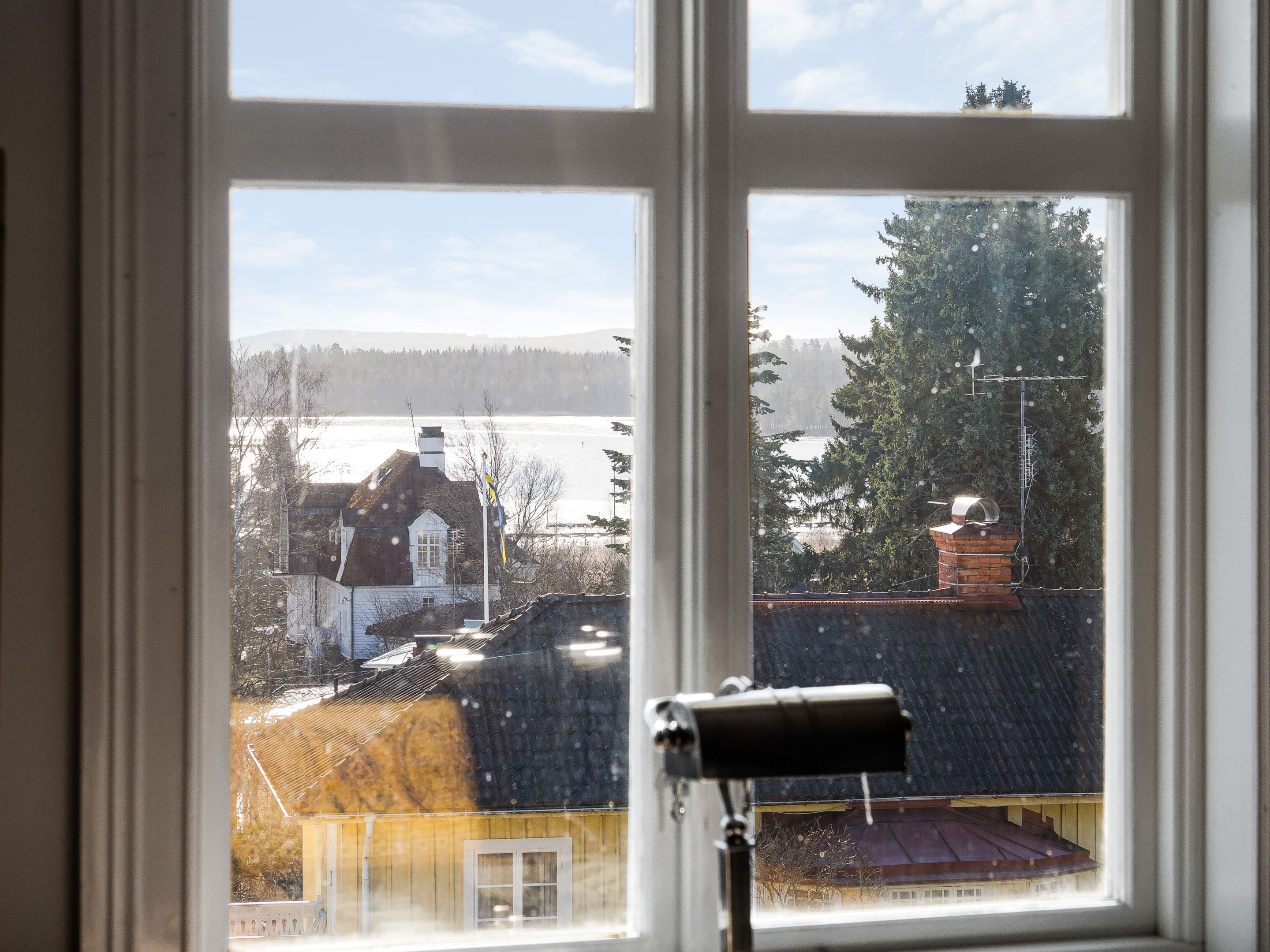 Vacker utsikt mot Fagersta hamn