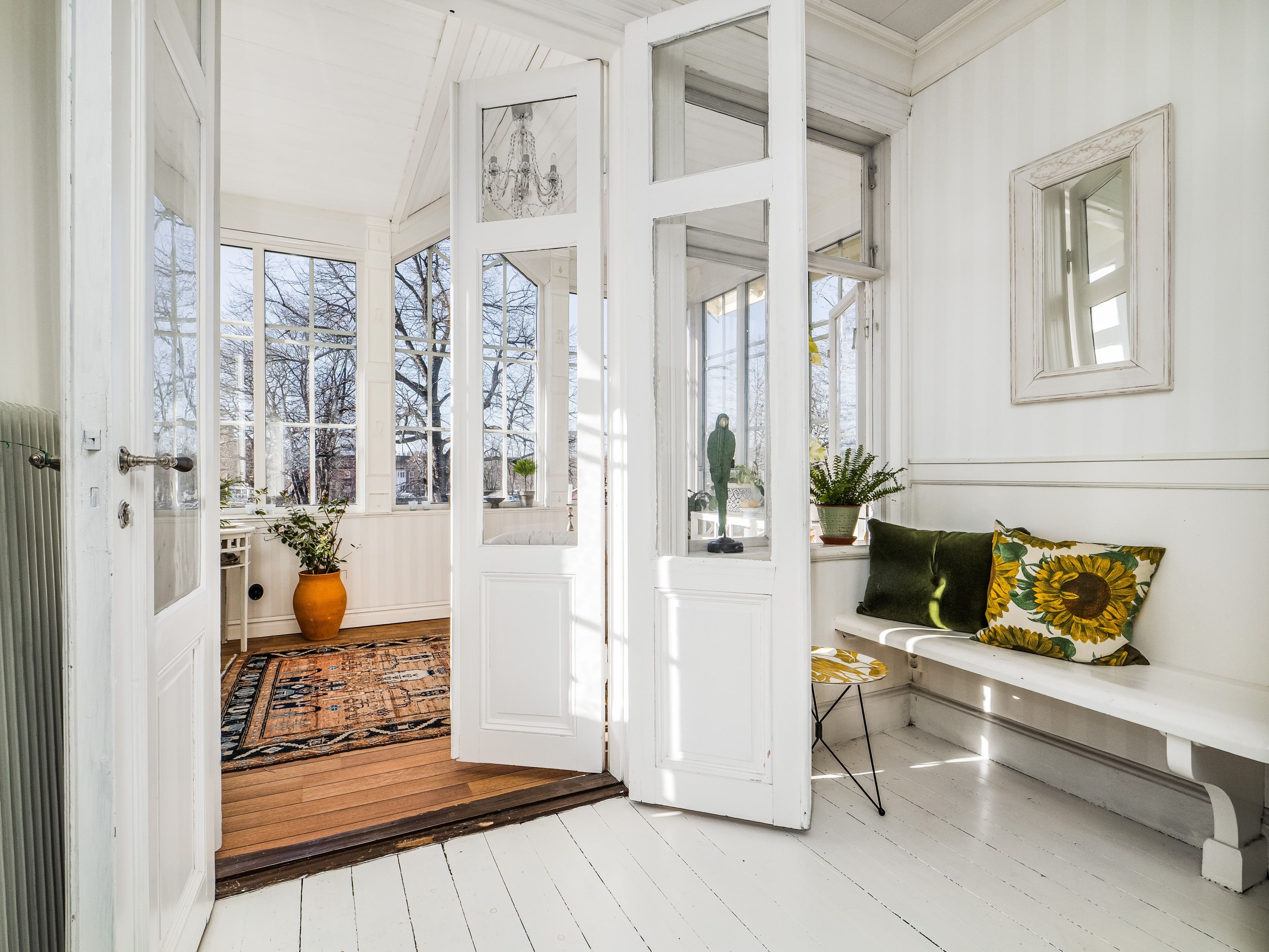 Utgång till verandan på öv