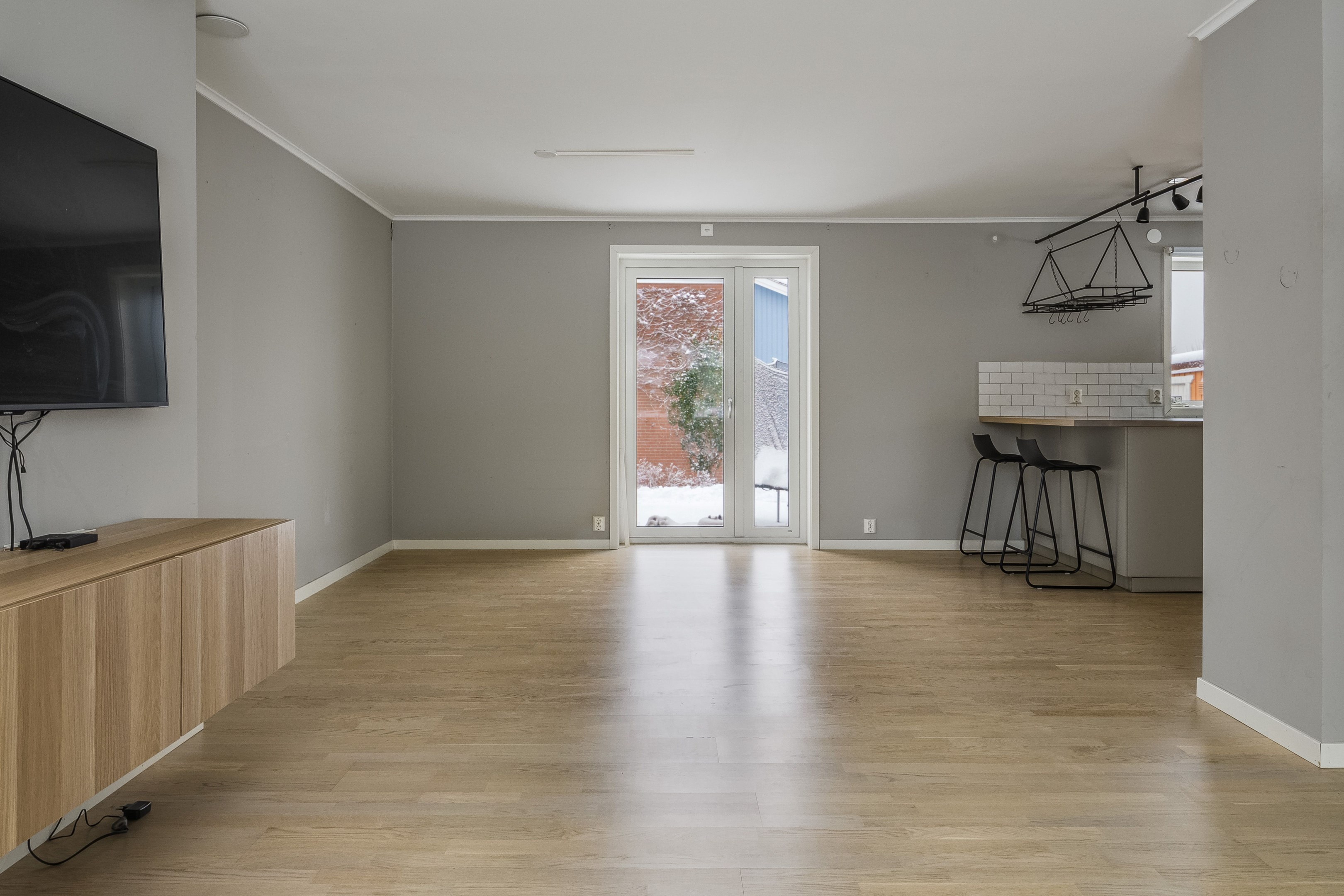 Vardagsrum med öppen planlösning