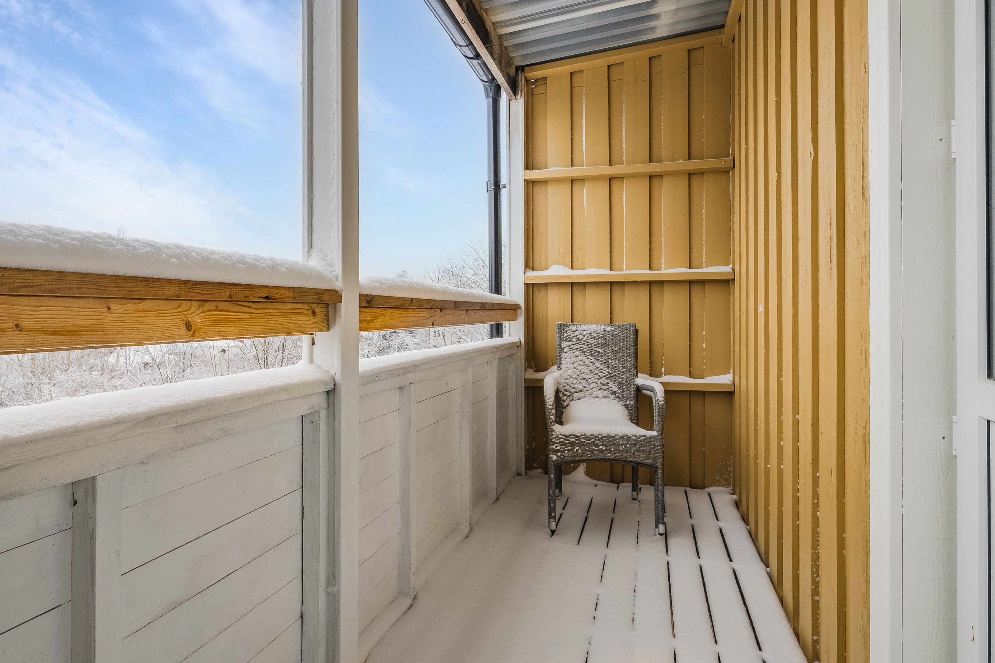 Balkong på baksidan