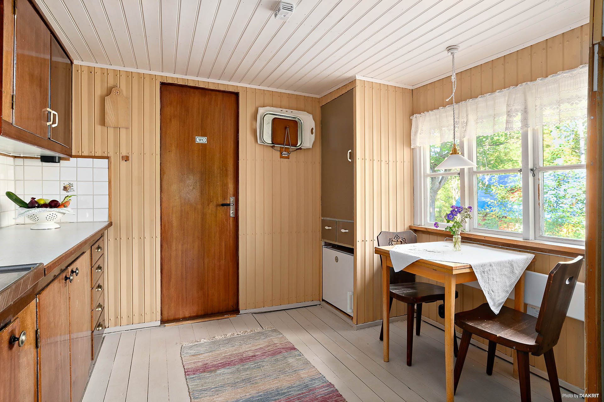 Köket har breddats efter utbyggnad