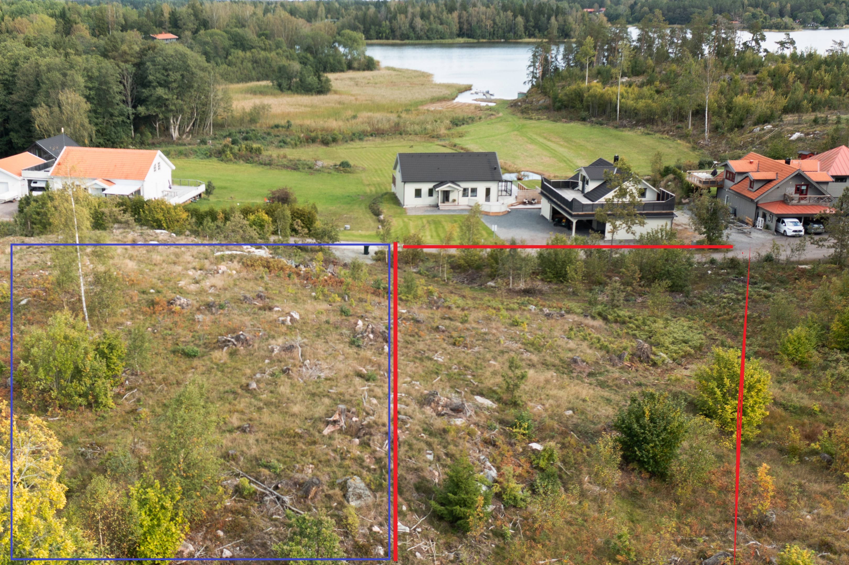 Tomter belägna på höjden