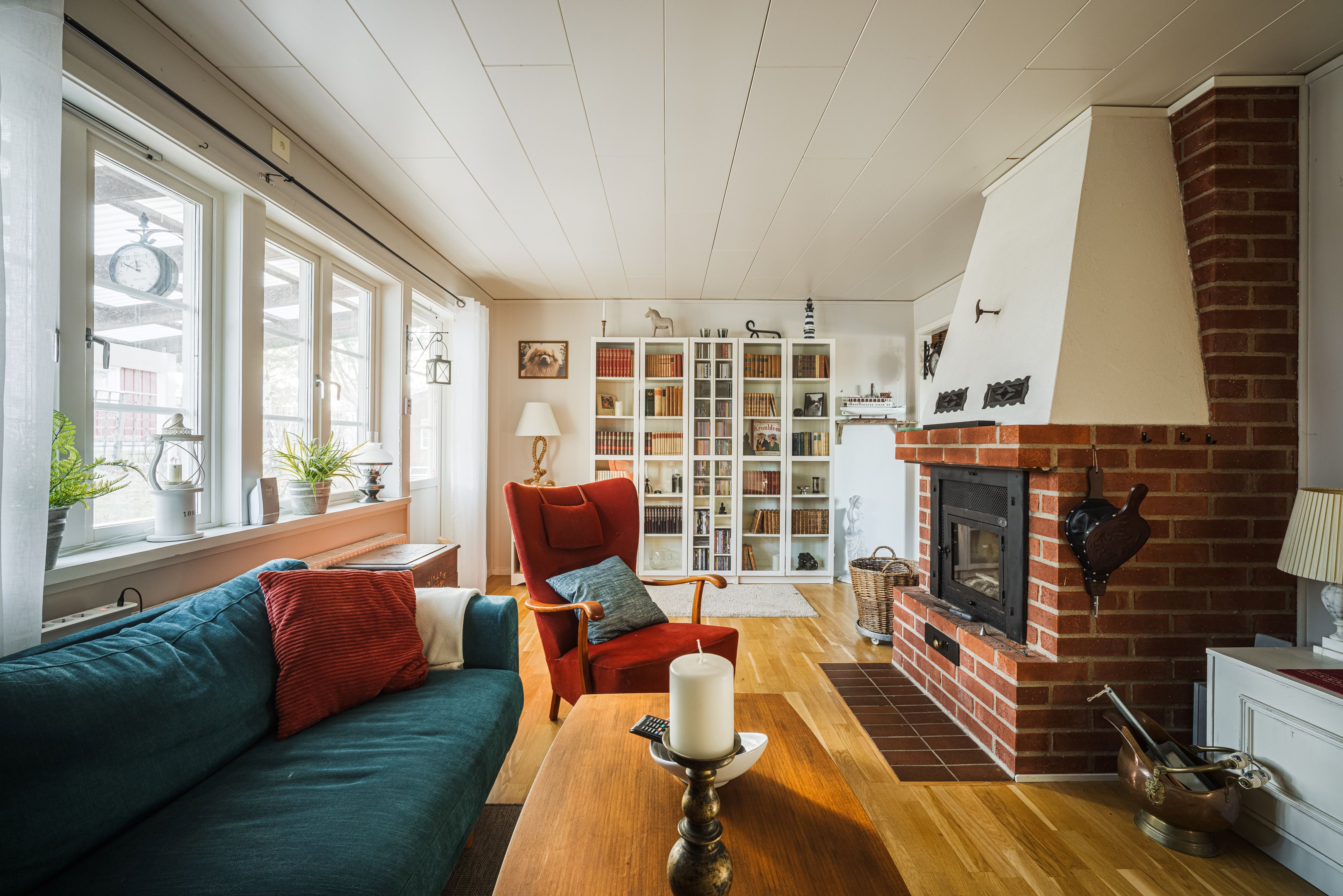 Värmande i vardagsrummet