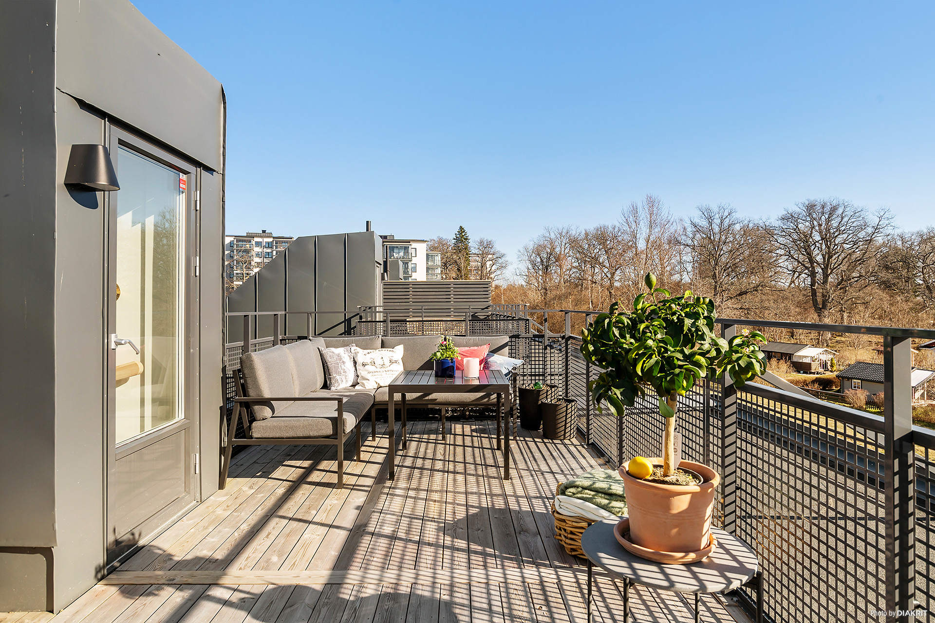 Takterrassen med havsutsikt