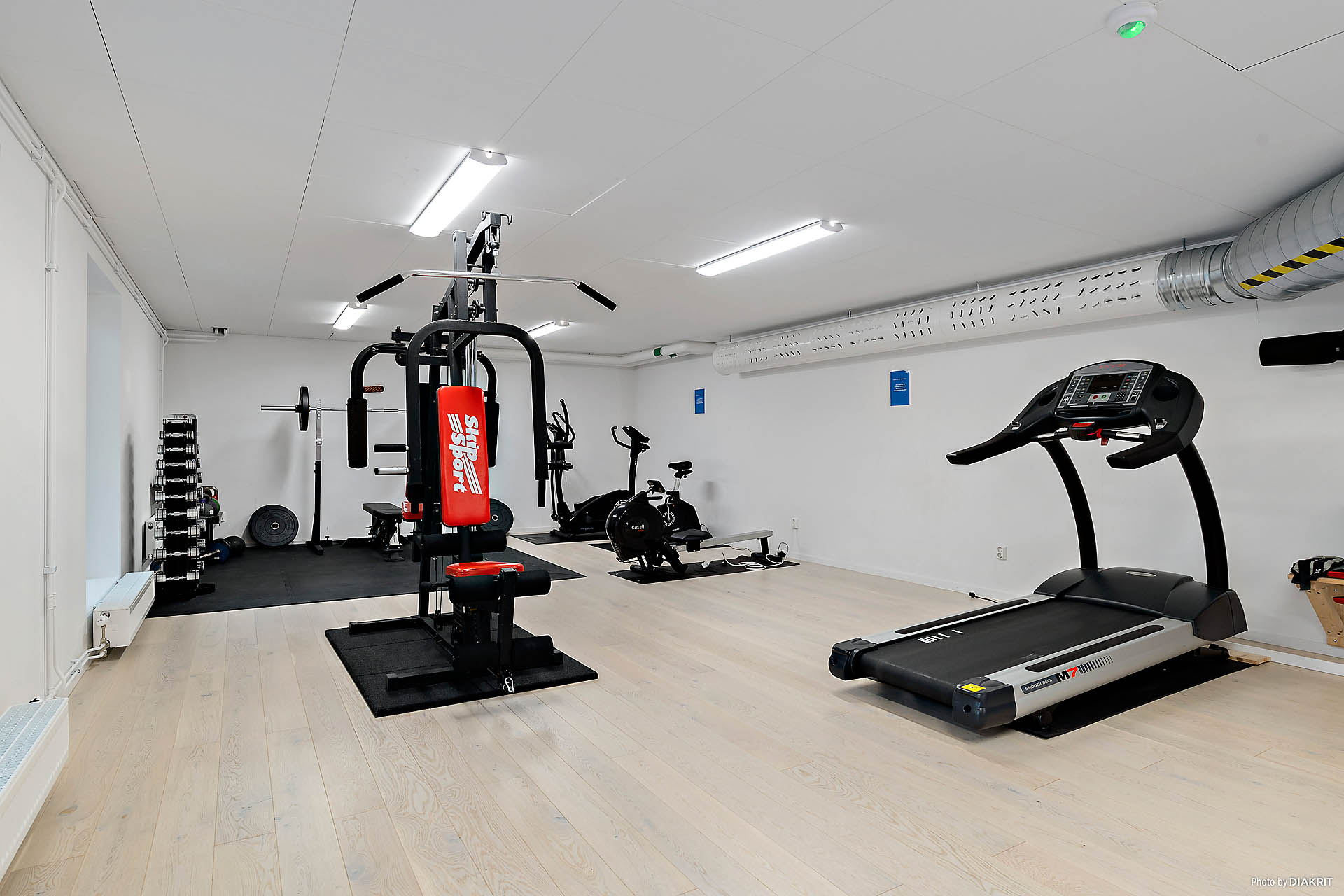 Föreningen har gym och bastu