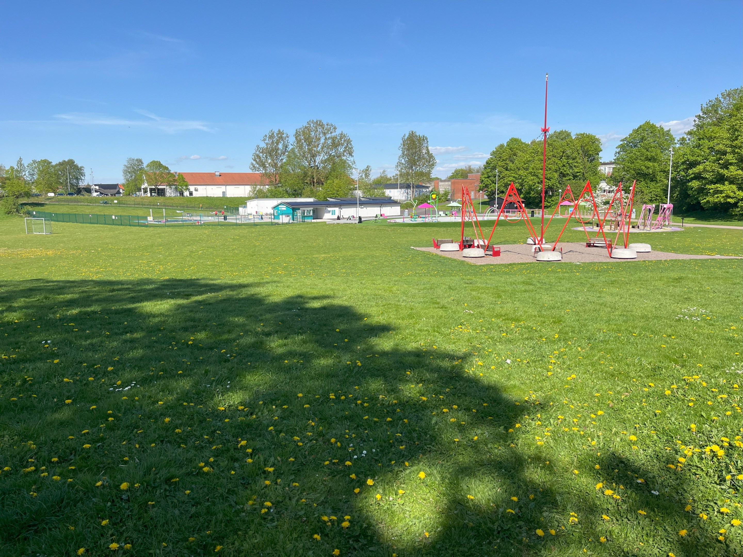 Park med bad en bit bort