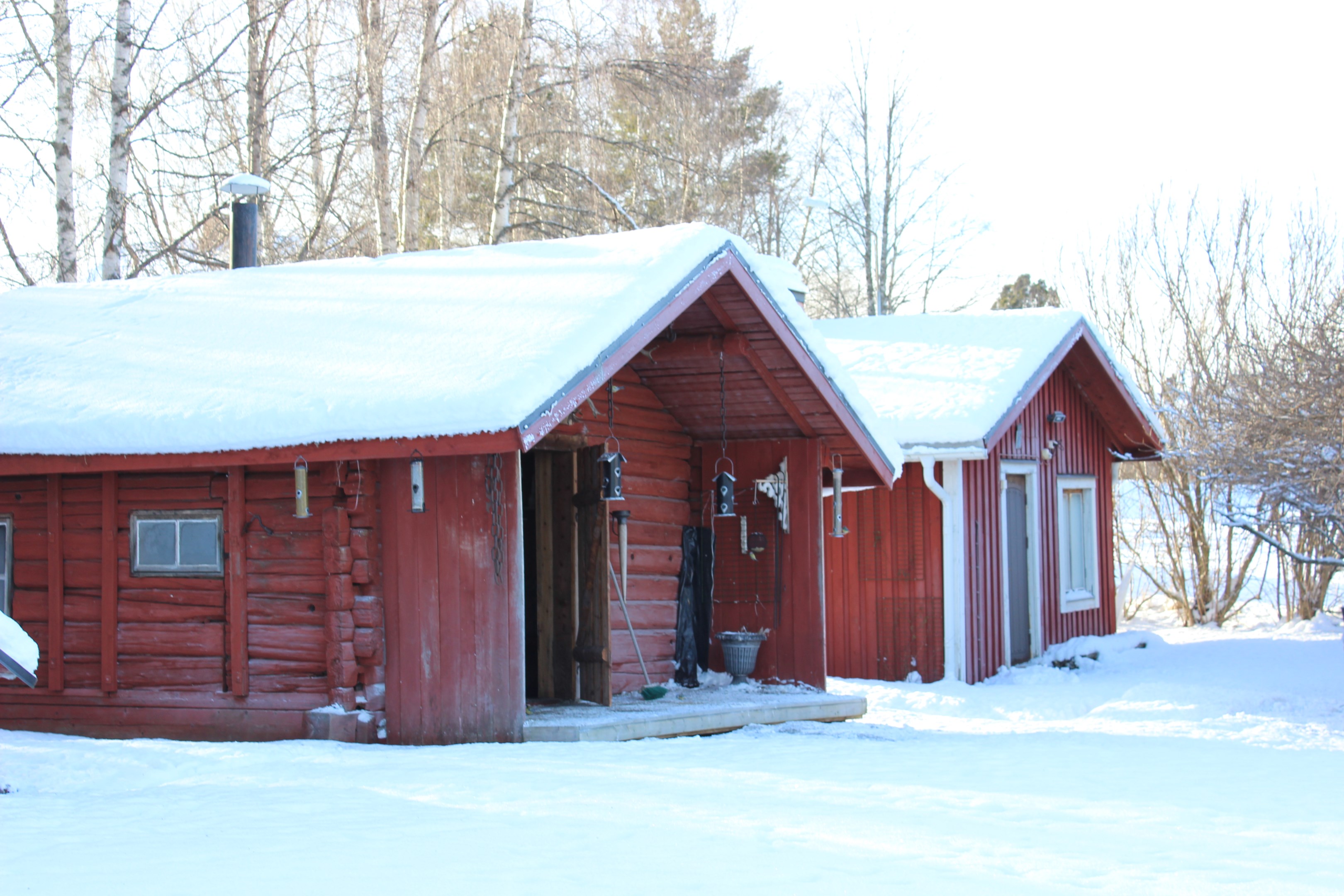 Fäbodstuga och bastu