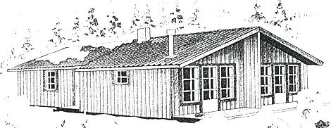 Blyertsteckning Storfjällsbyn SÄLEN