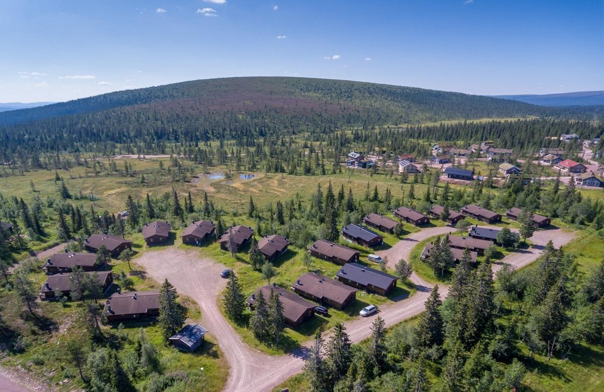 Drönarbild, Storfjällsbyn