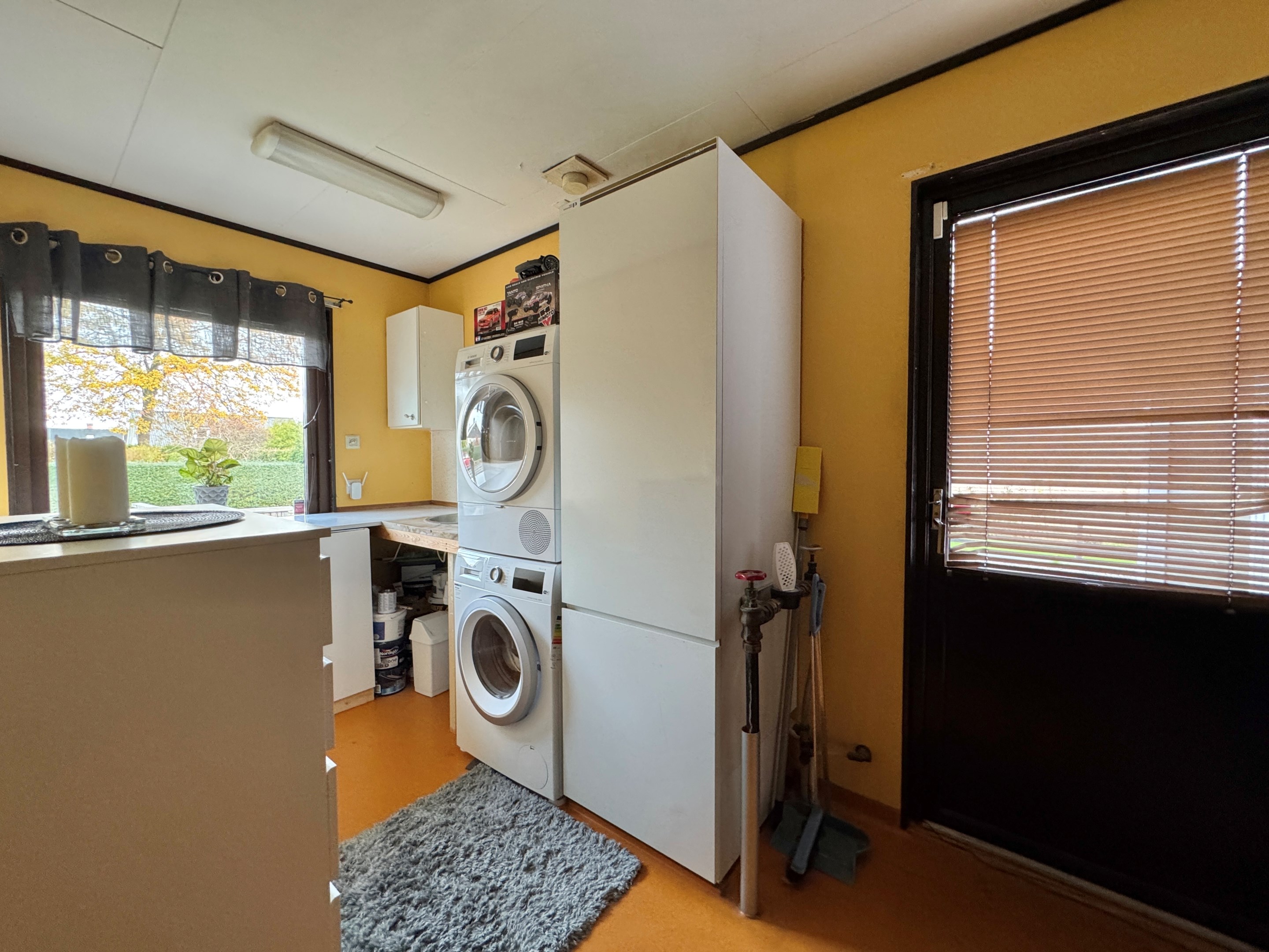 Groventrén med ny tvättpelare