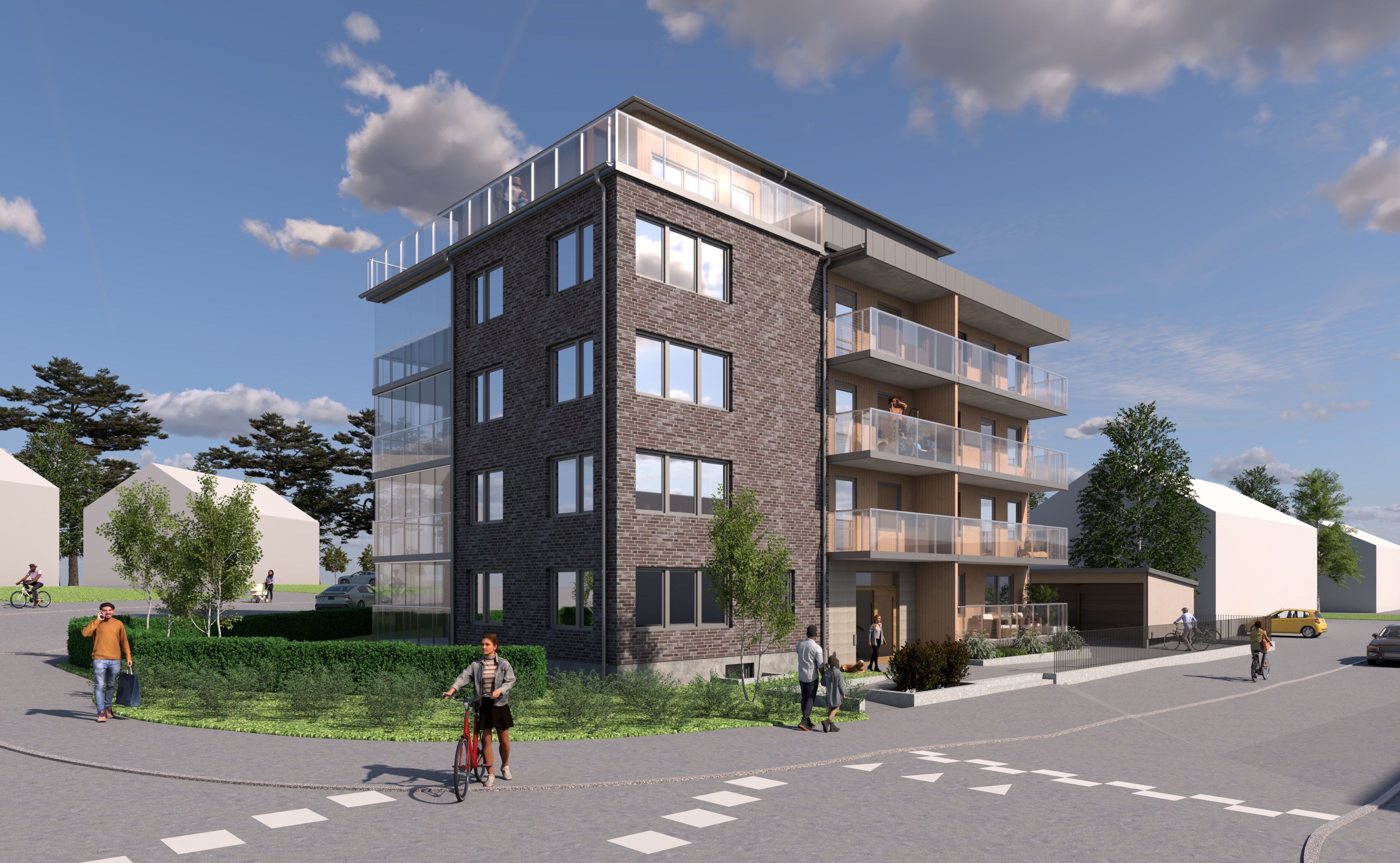 Utvändigt mot Entrén