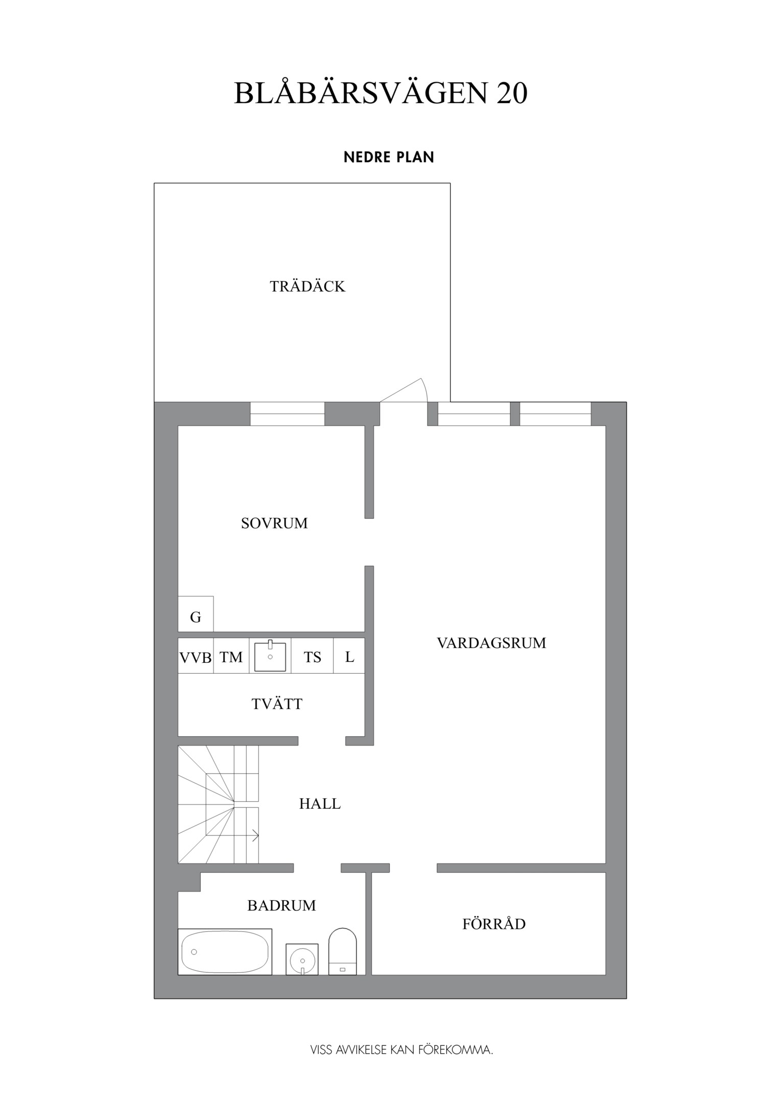 Planskiss Nedre plan