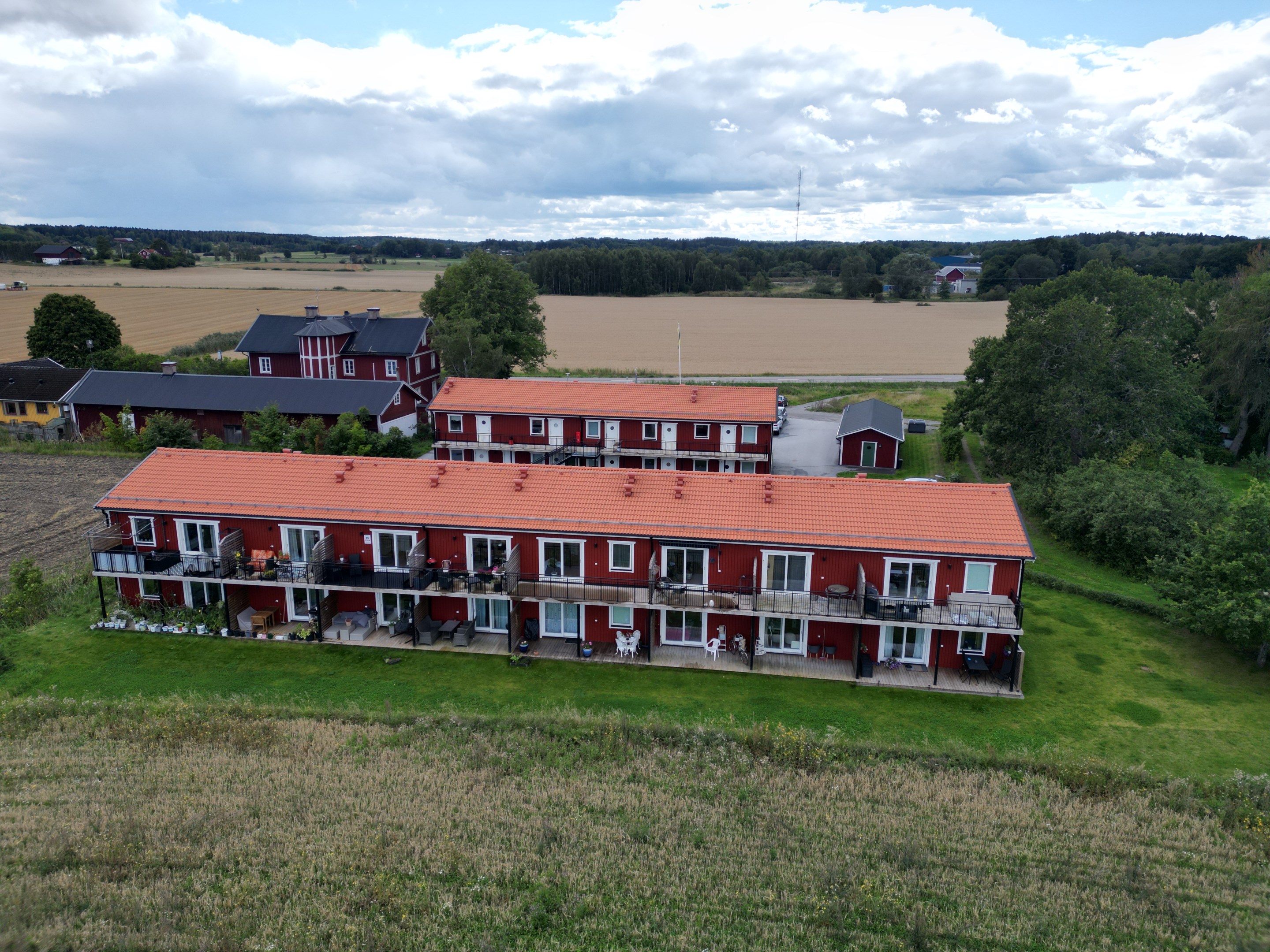 Drönarbild huset från baksidan