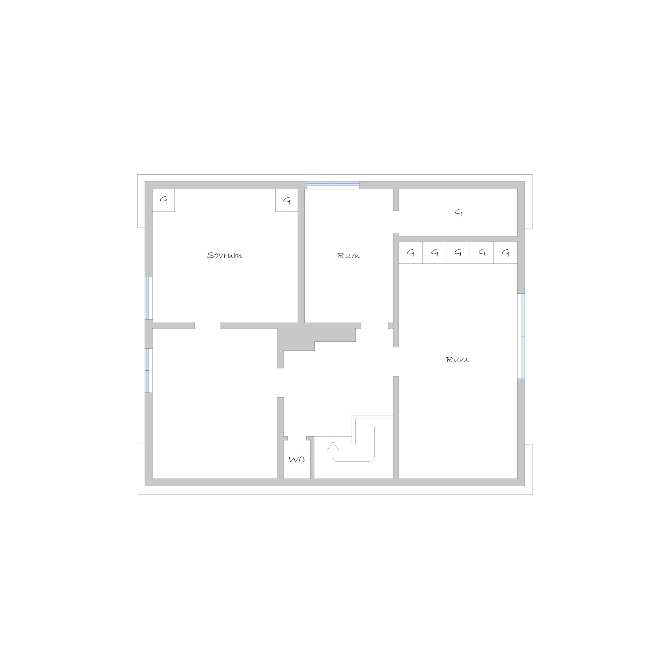 Planritning övervåning