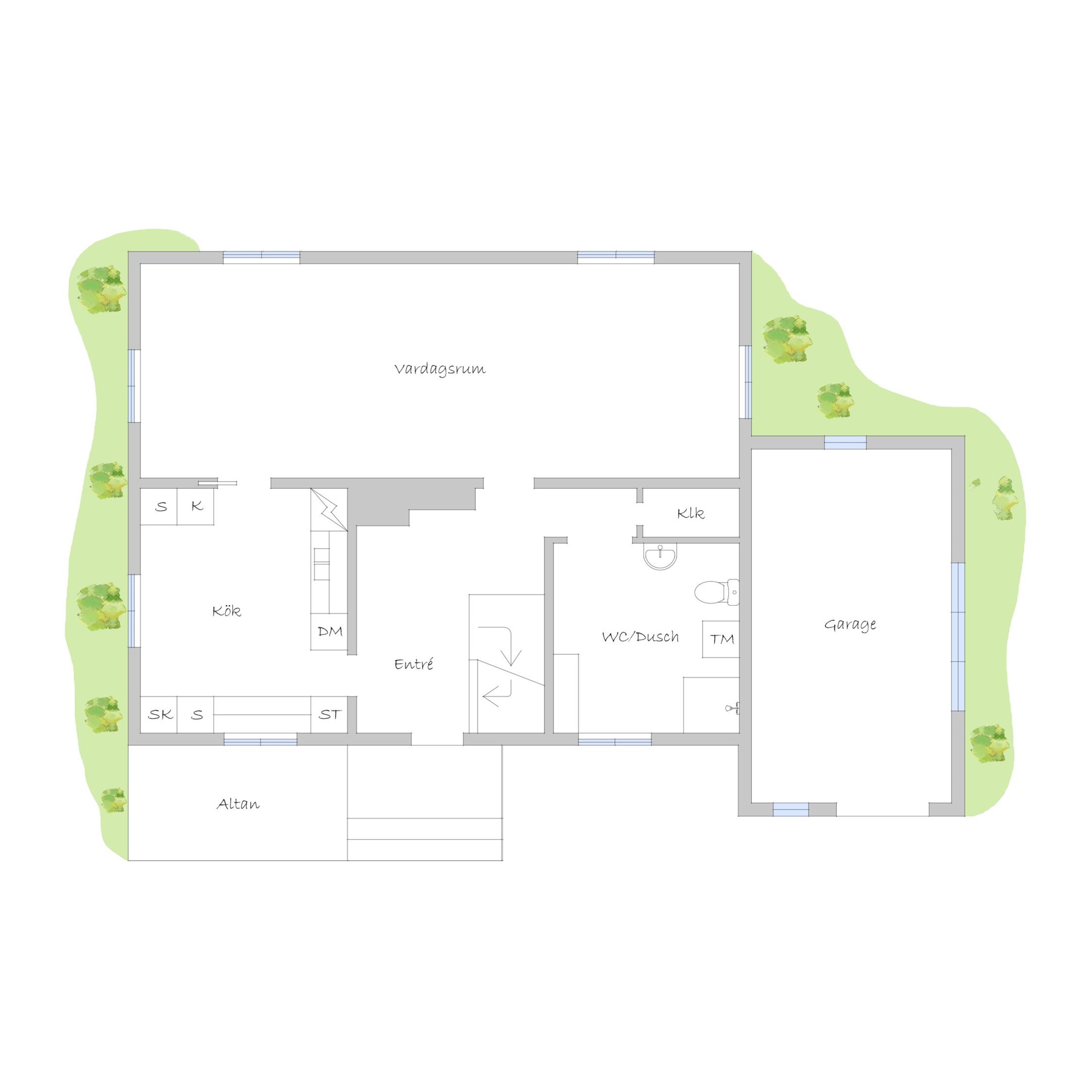 Planritning entréplan