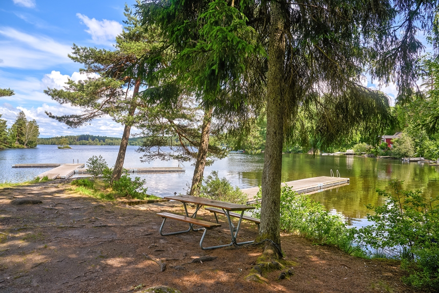 Kommunal badplats i Hornasjön