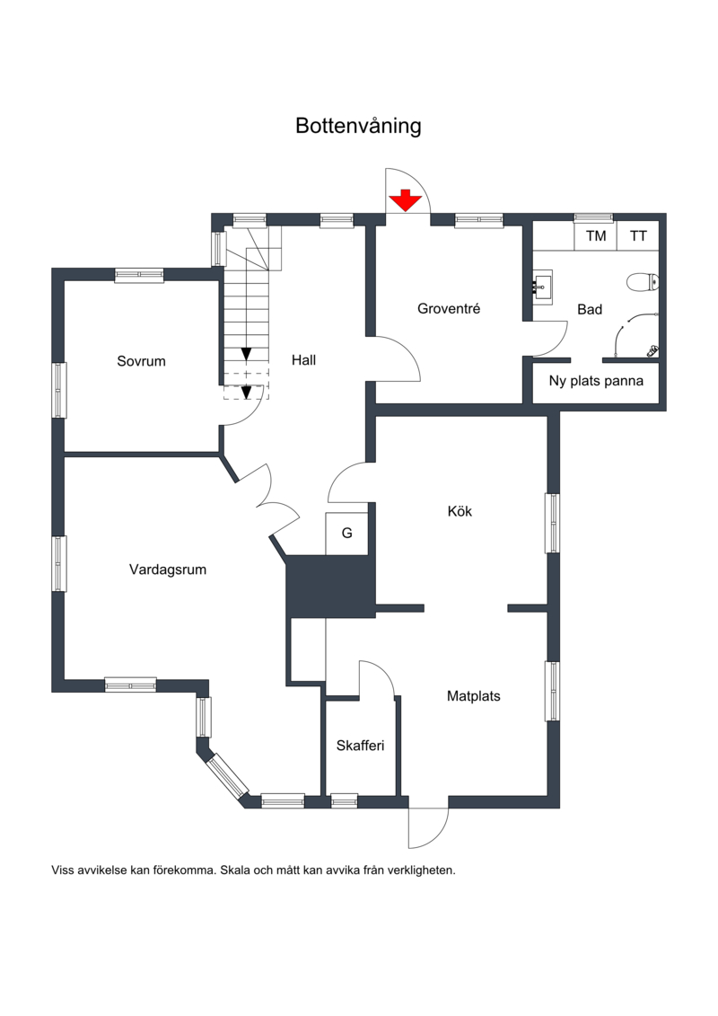 Planskiss entré plan