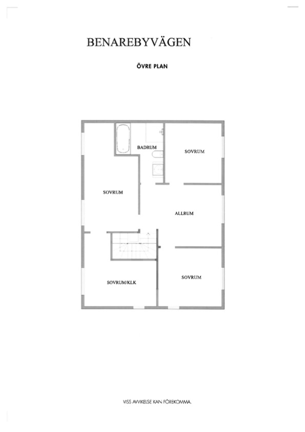 Planskiss Övre plan