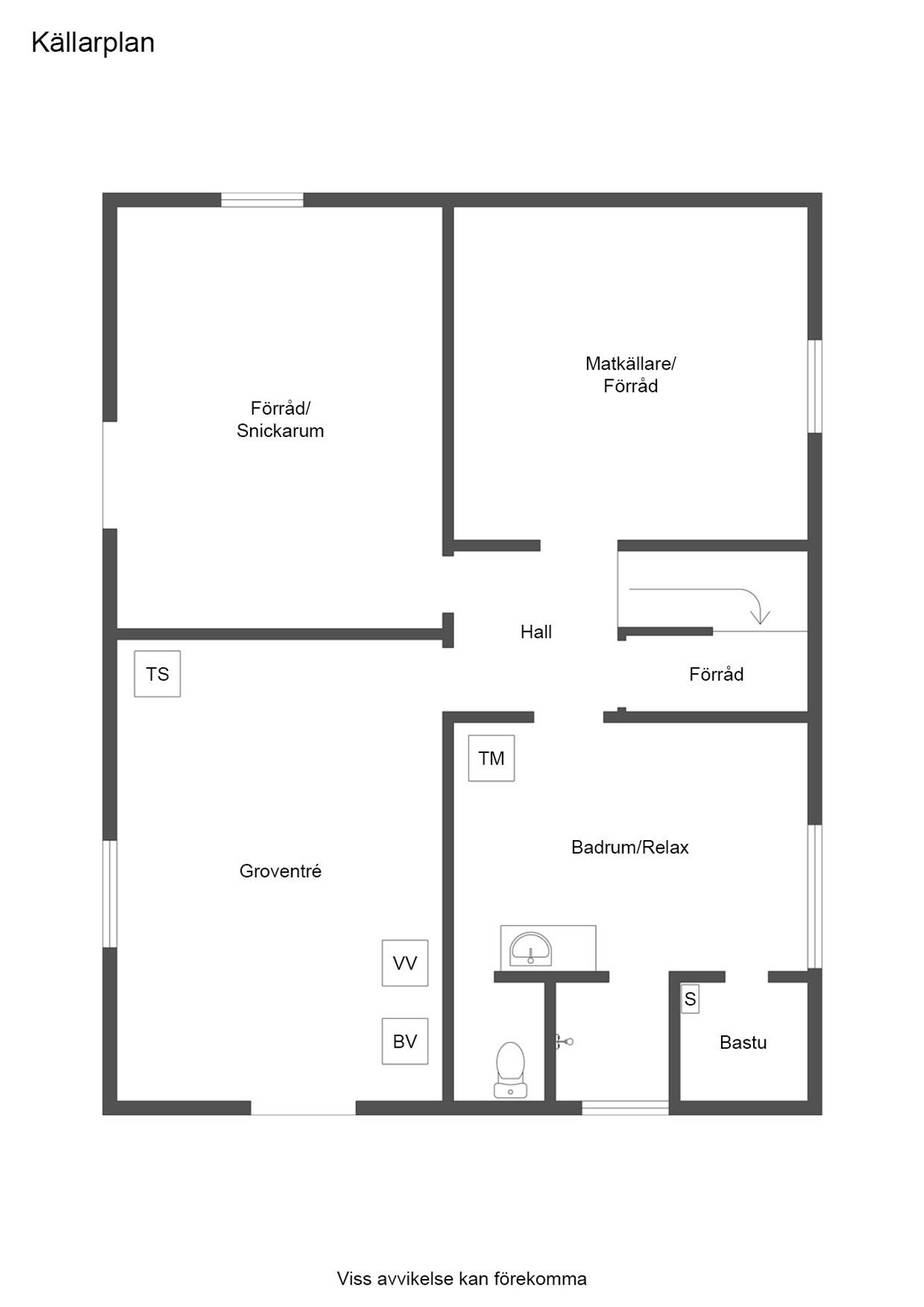 Planritning källarplan