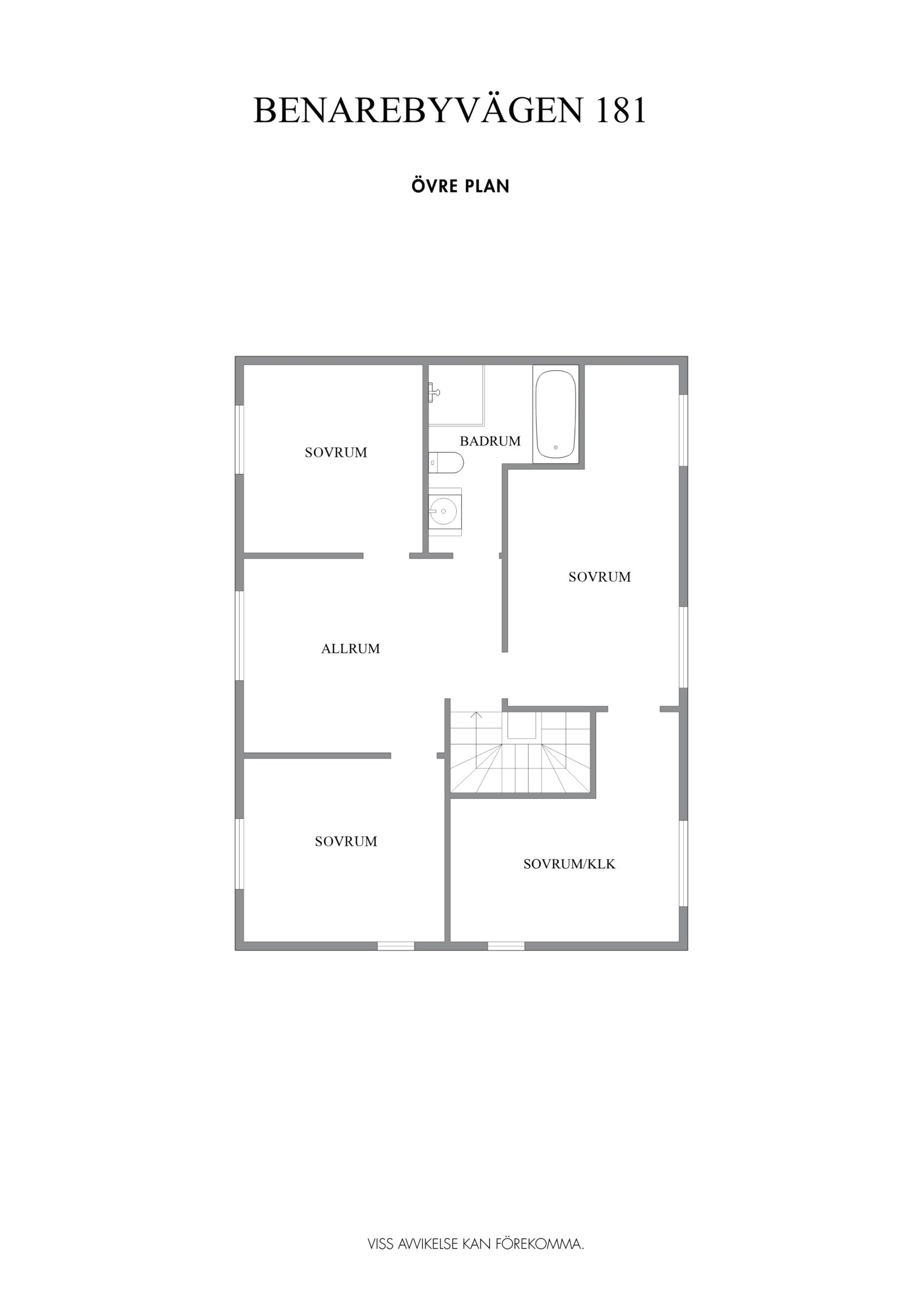 Planskiss Övre plan