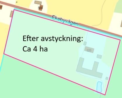 Ansökan om avstyckning 4 ha