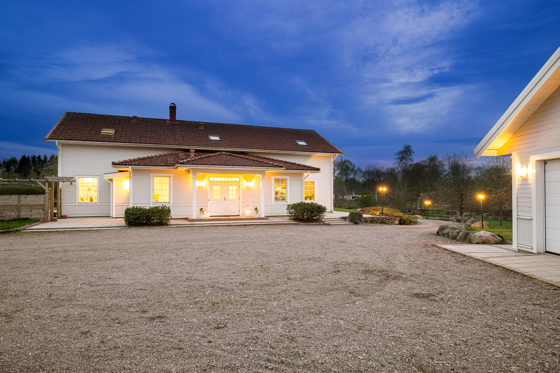 Boningshuset samt en del av dubbelgaraget