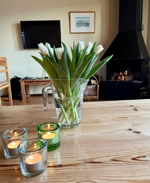 Mysig och varm stämning med hemtrevlig inredning